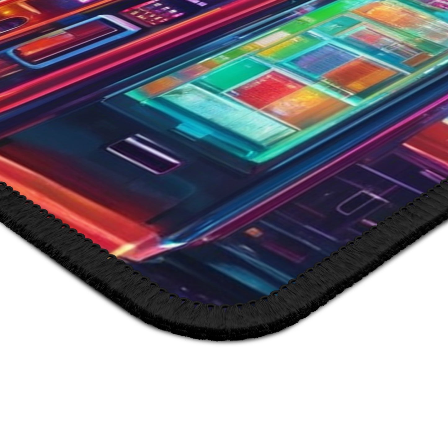 Neon Gaming Mouse Pad - 9x7 Custom Neoprene, Stitched Edges