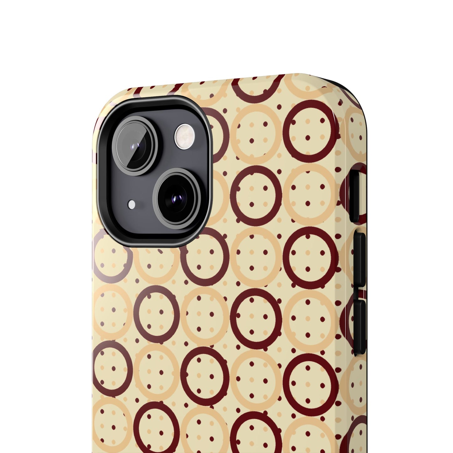 Beige Circle Dot Abstract Pattern Tough Phone Cases, Case-Mate