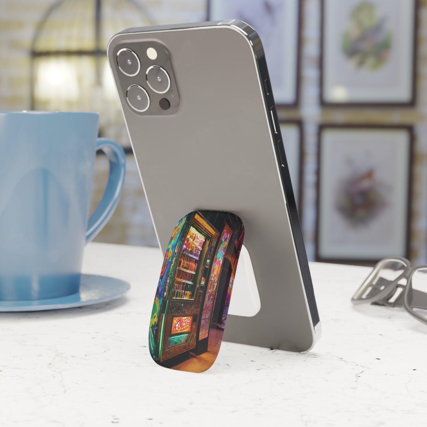 Phone Click-On Grip: Back-of-Phone Stand & Holder