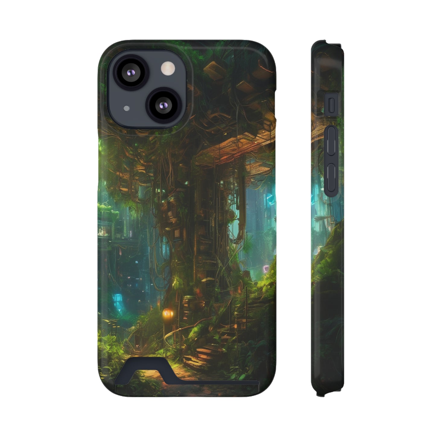 Neon Phone Case with Card Holder Glossy/Matte Polycarbonate, MagSafe