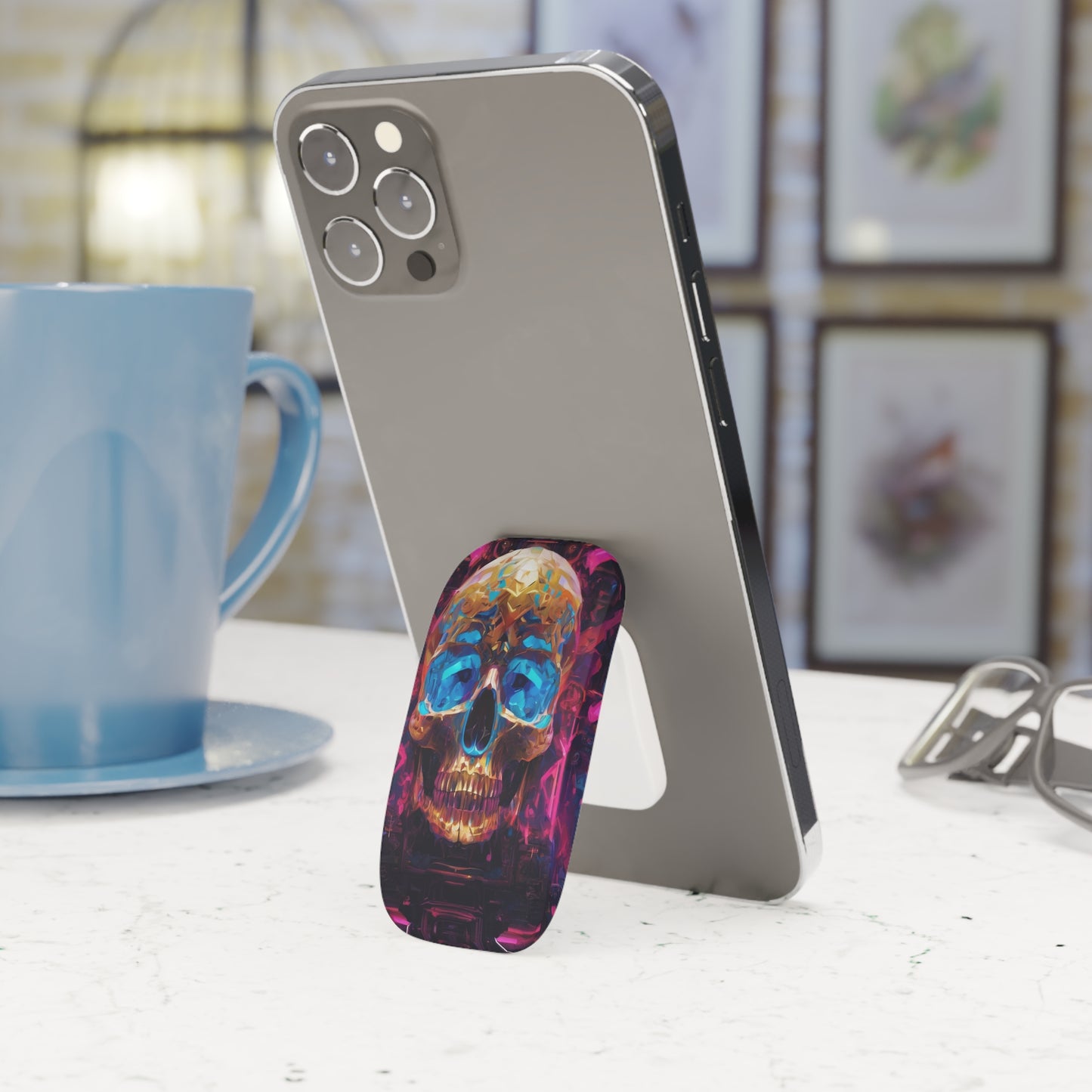 Phone Grip Click-On: Personal Phone Holder & Kickstand