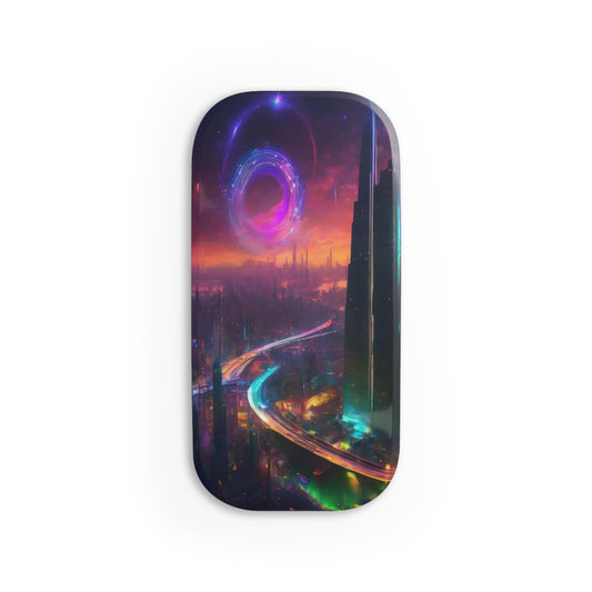 Phone Grip Click-On: Adjustable Mobile Holder & Kickstand