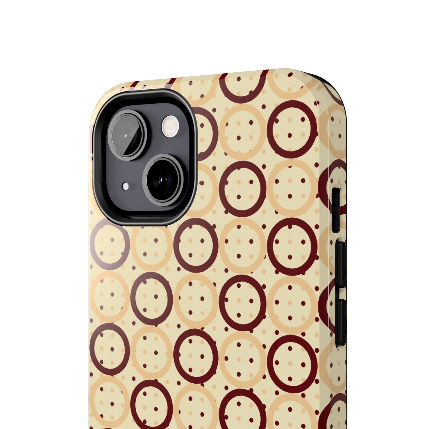 Beige Circle Dot Abstract Pattern Tough Phone Cases, Case-Mate