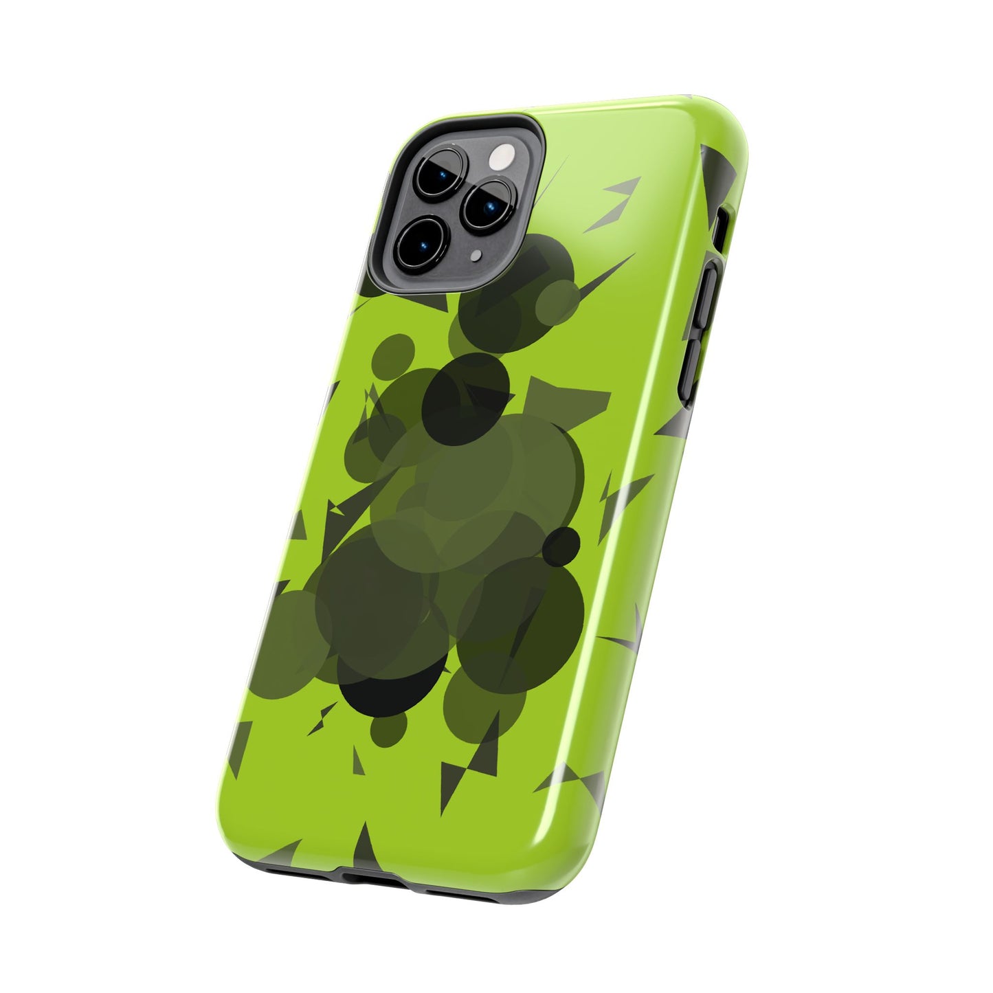 Lime Green Abstract Pattern Tough Phone Cases, Case-Mate