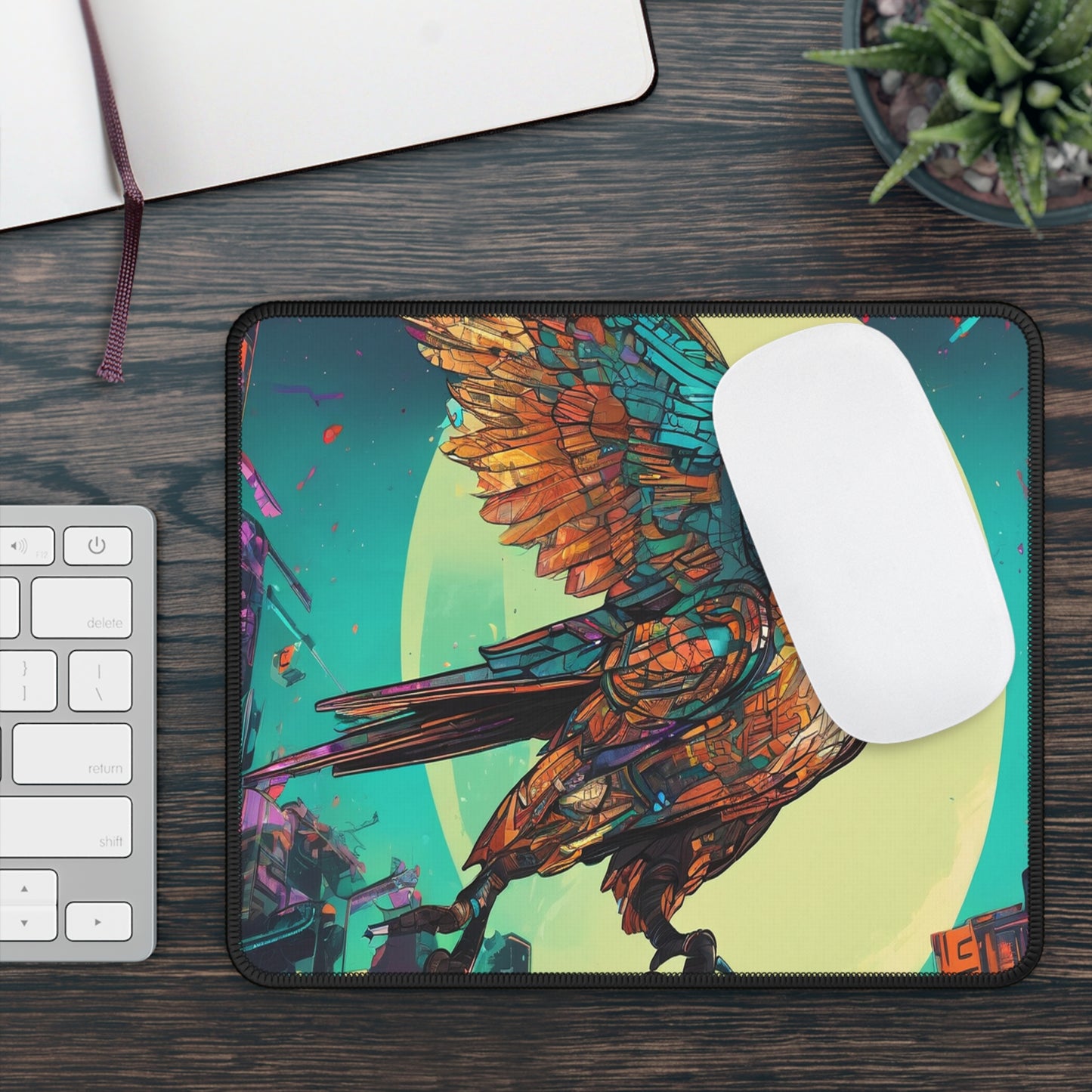 Gaming Mouse Pad - Custom 9x7 Neoprene with Stitched Edge