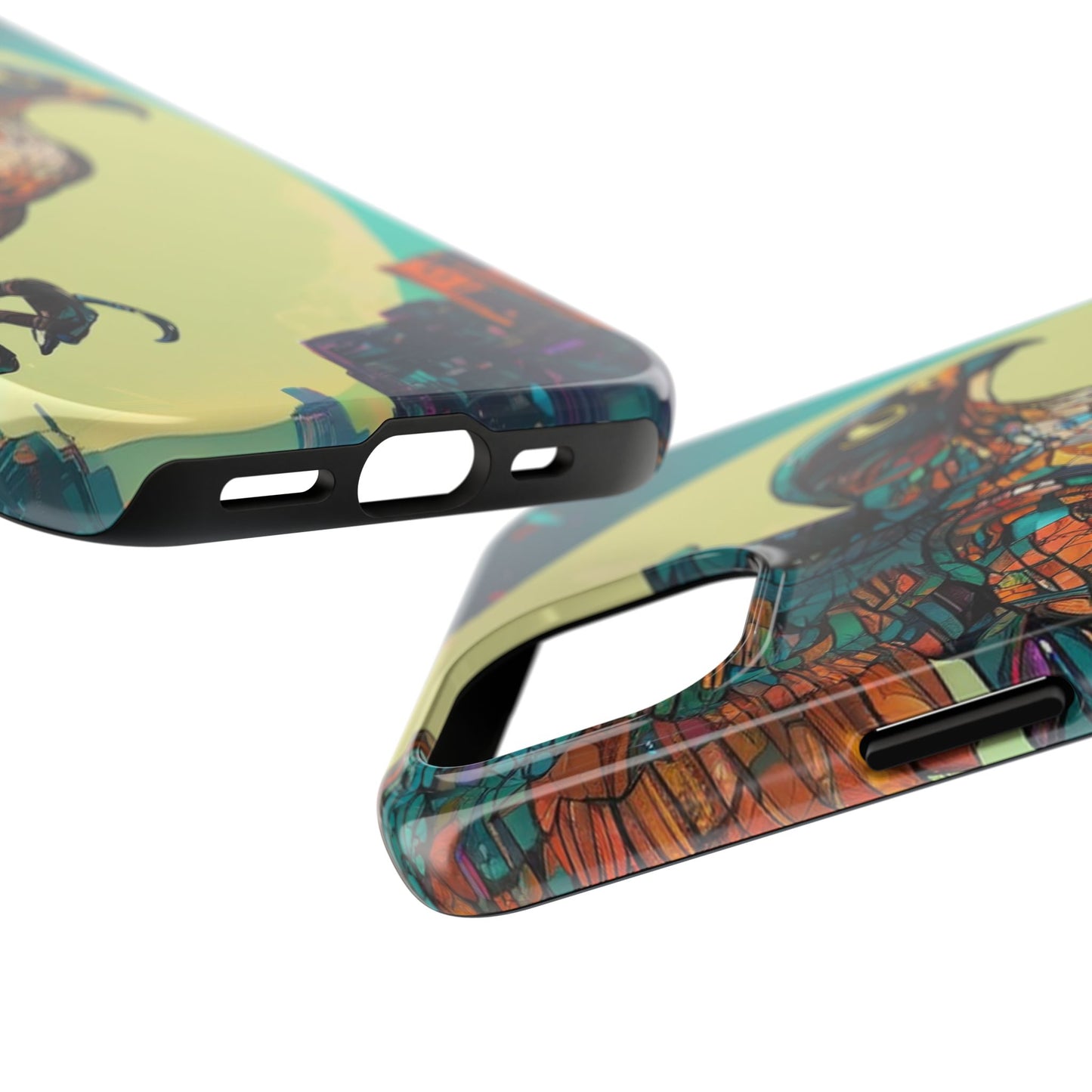 Neon Tough Phone Case - Impact-Resistant, Glossy Finish