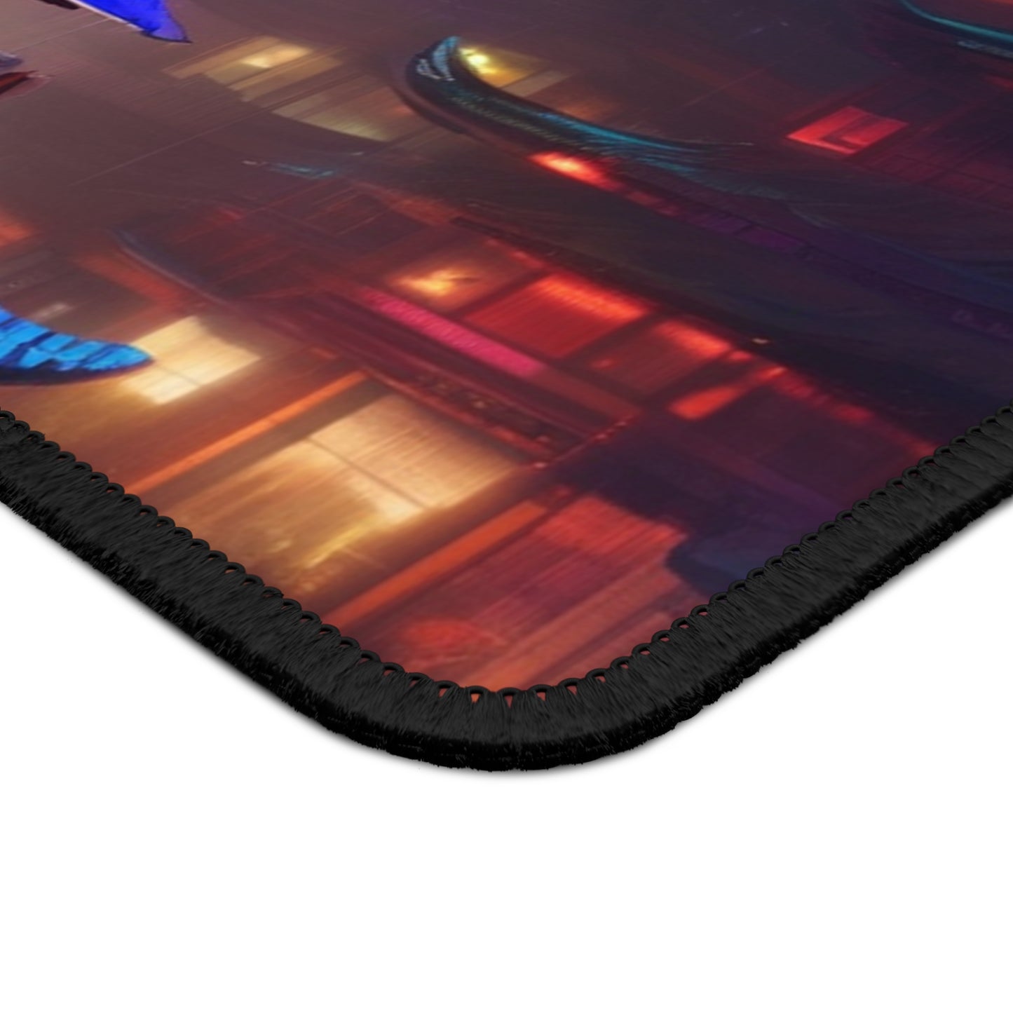 Custom Neon Gaming Mouse Pad 9x7, Neoprene with Stitched Edges