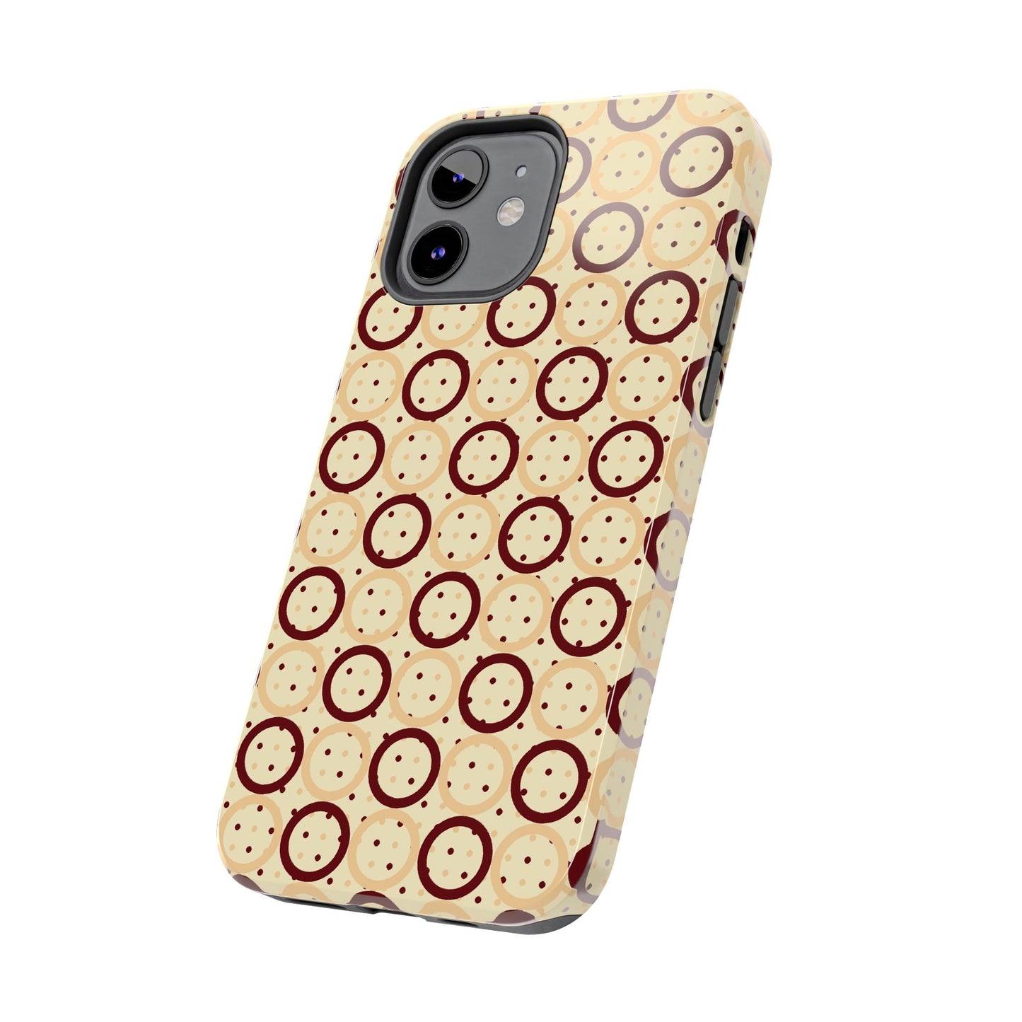 Beige Circle Dot Abstract Pattern Tough Phone Cases, Case-Mate