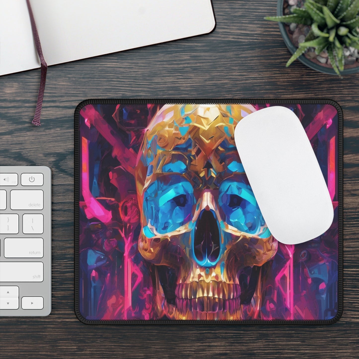 Neon Gaming Mouse Pad – 9x7 Neoprene, Stitched Edges