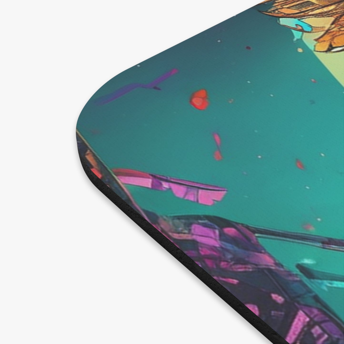 Rectangular Gaming Mouse Pad - Non-Slip Rubber Base, 1/16-Inch Thick