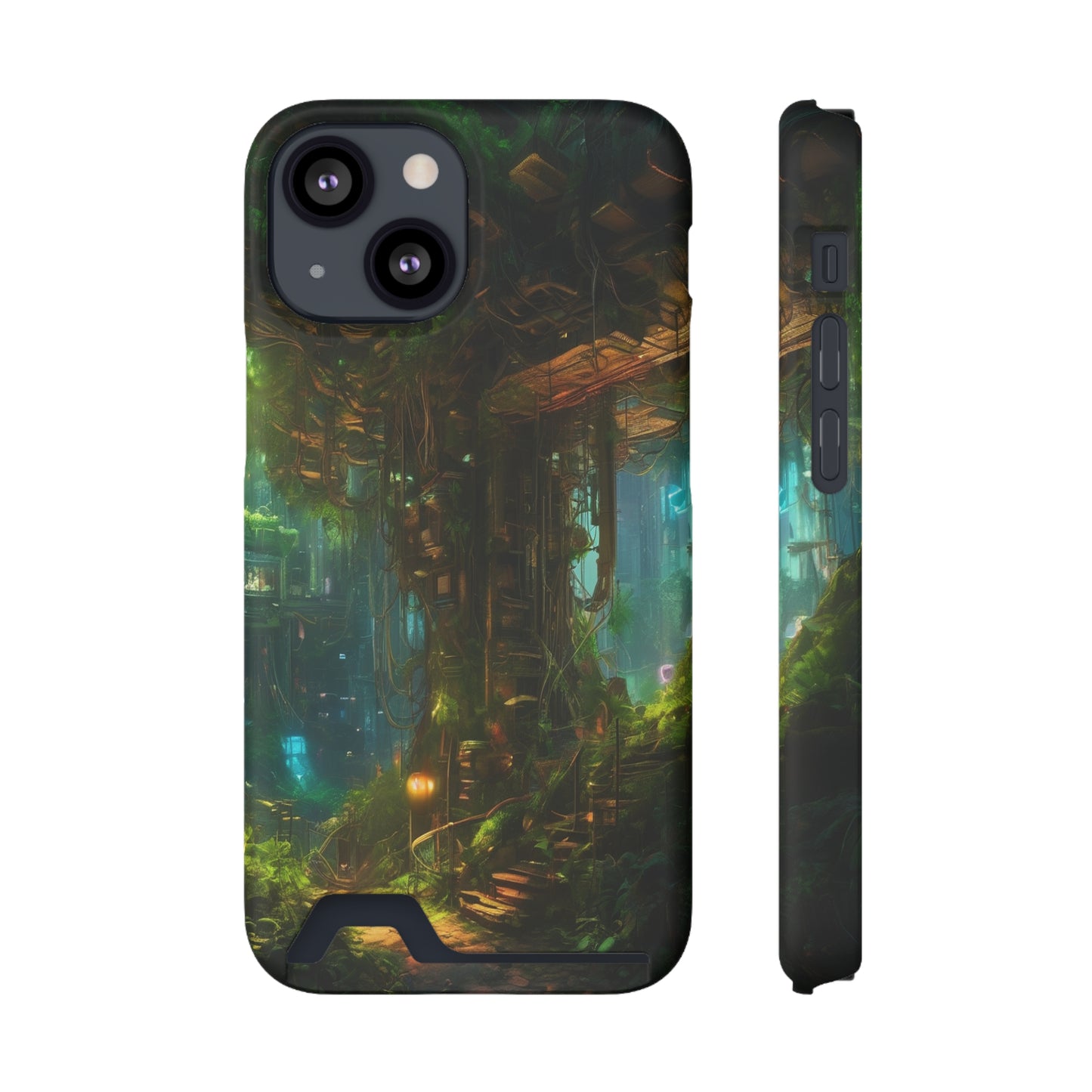 Neon Phone Case with Card Holder Glossy/Matte Polycarbonate, MagSafe