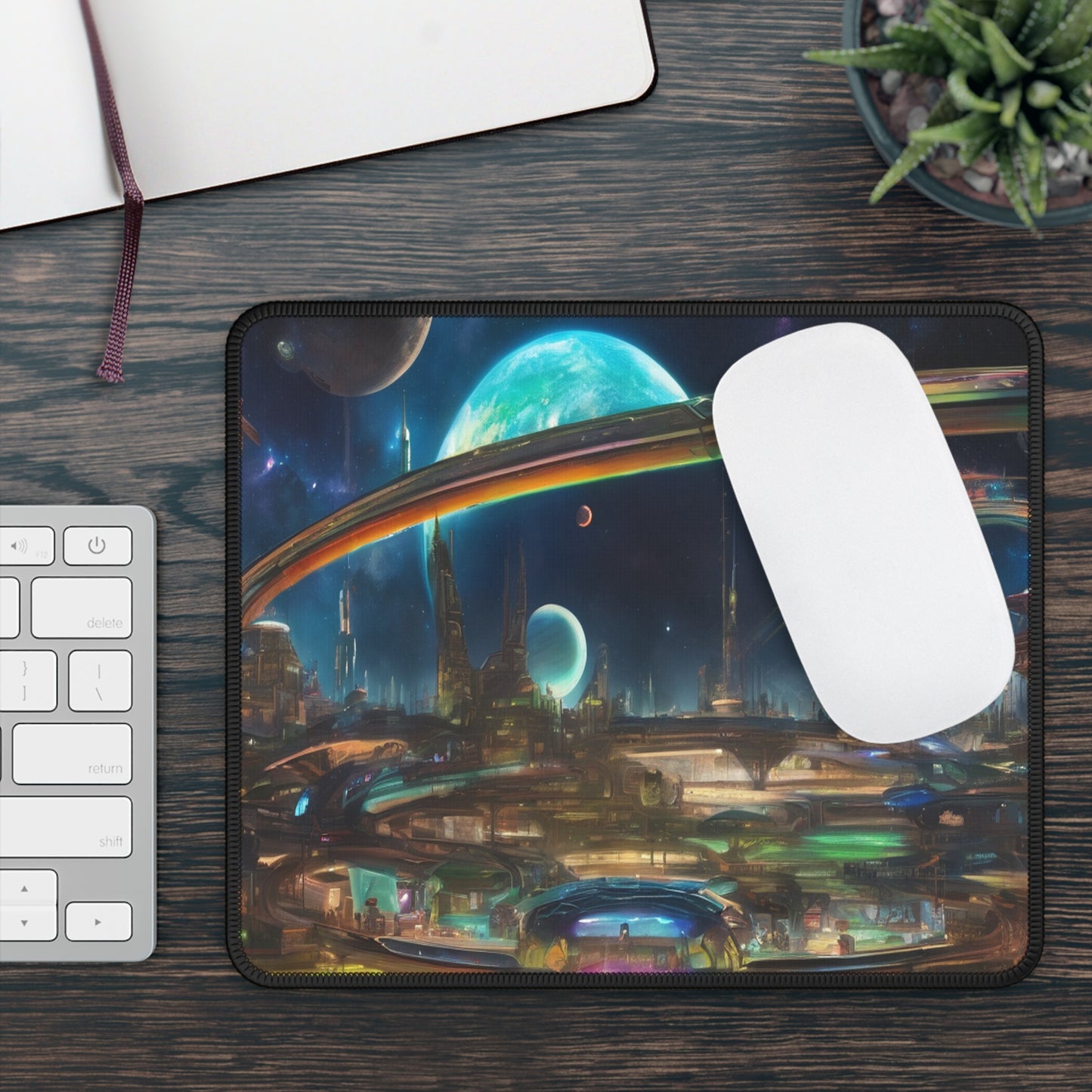 Gaming Mouse Pad 9x7 Neoprene with Stitched Edges