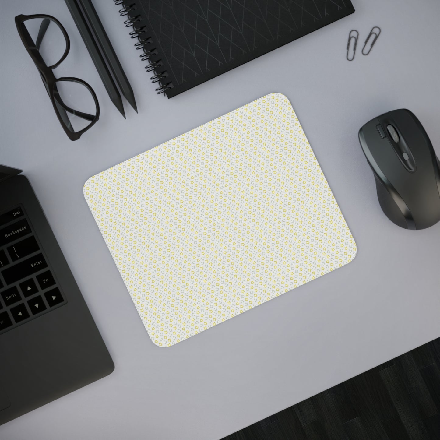 Neon Custom Desk Mouse Pad - Rectangular, 3mm Thick, Rubber Base