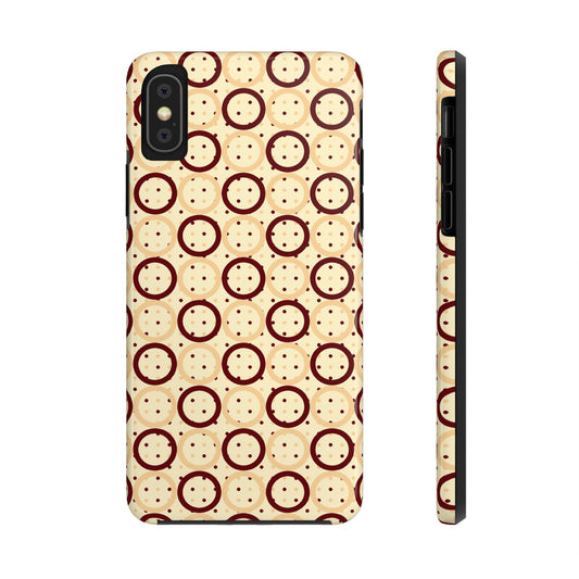 Beige Circle Dot Abstract Pattern Tough Phone Cases, Case-Mate