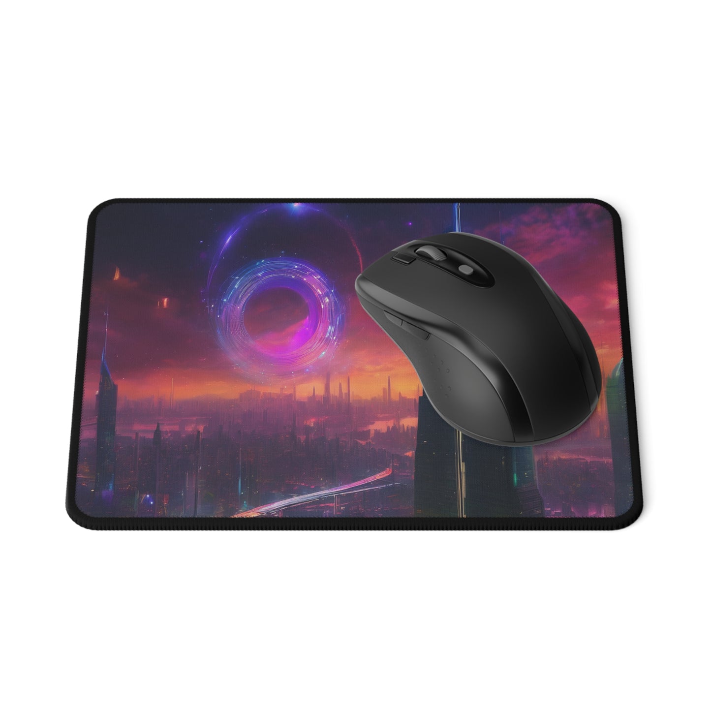 Neon Gaming Mouse Pad - Non-Slip, 9.5x8in, Anti-Fray