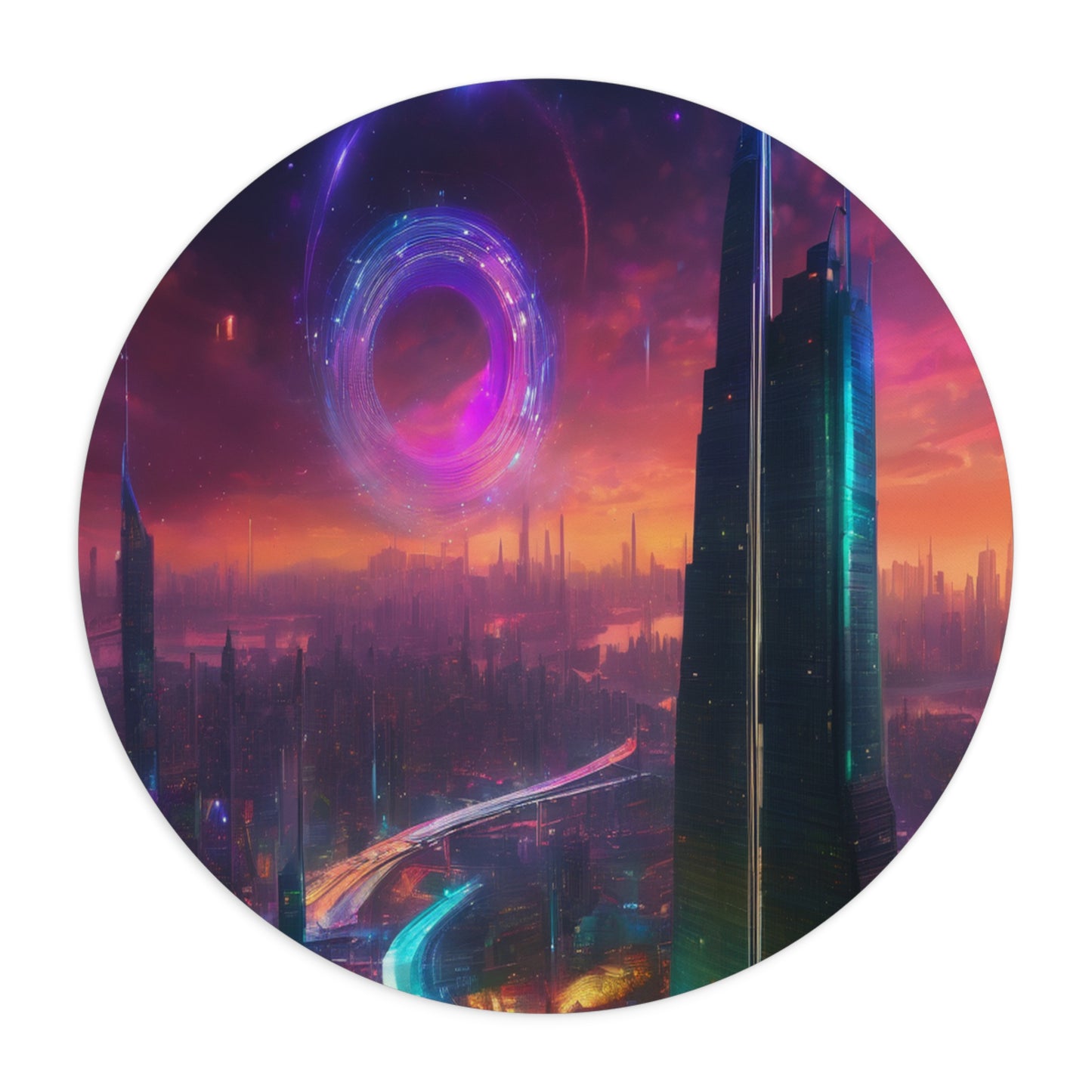 Round & Rectangular Neon Neoprene Mouse Pad