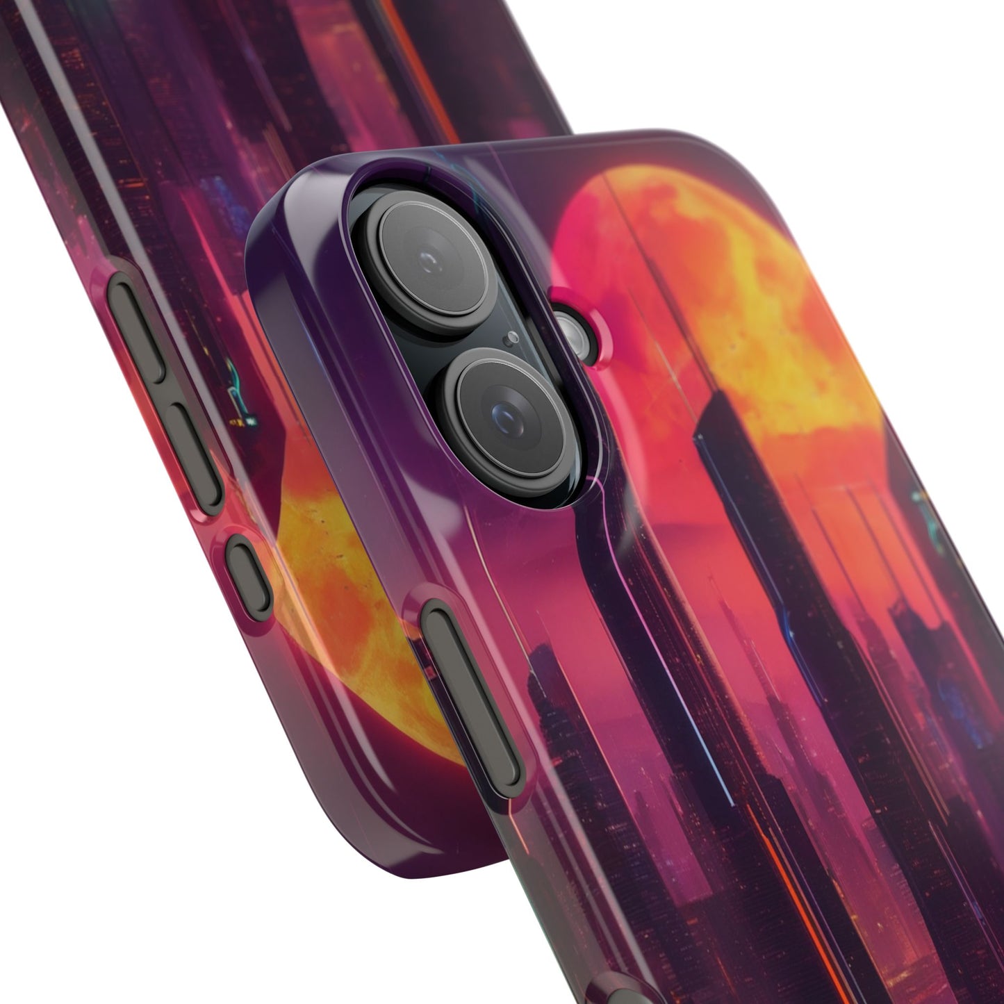 Slim Phone Case: Glossy Lexan, Impact-Resistant, Wireless Charging