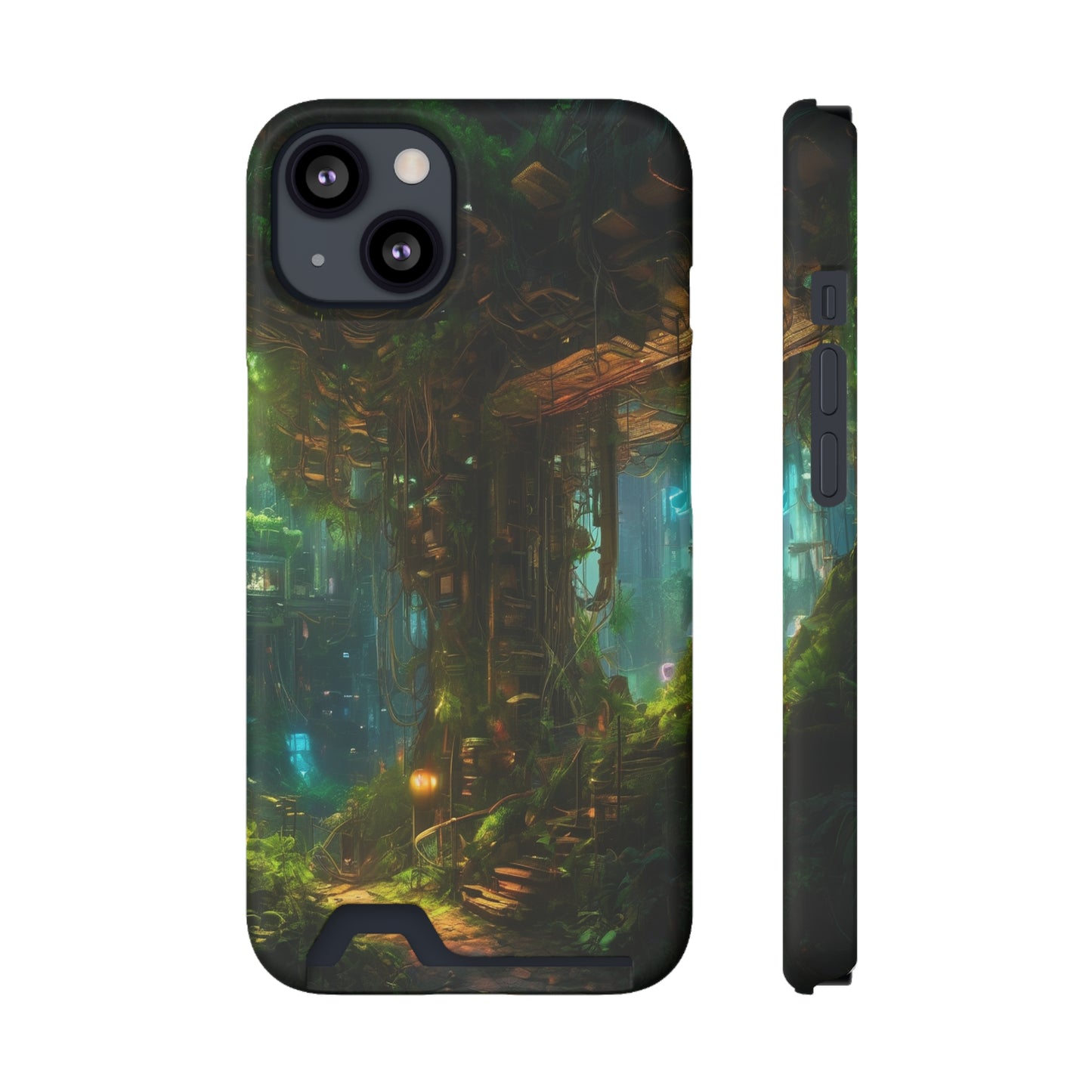 Neon Phone Case with Card Holder Glossy/Matte Polycarbonate, MagSafe