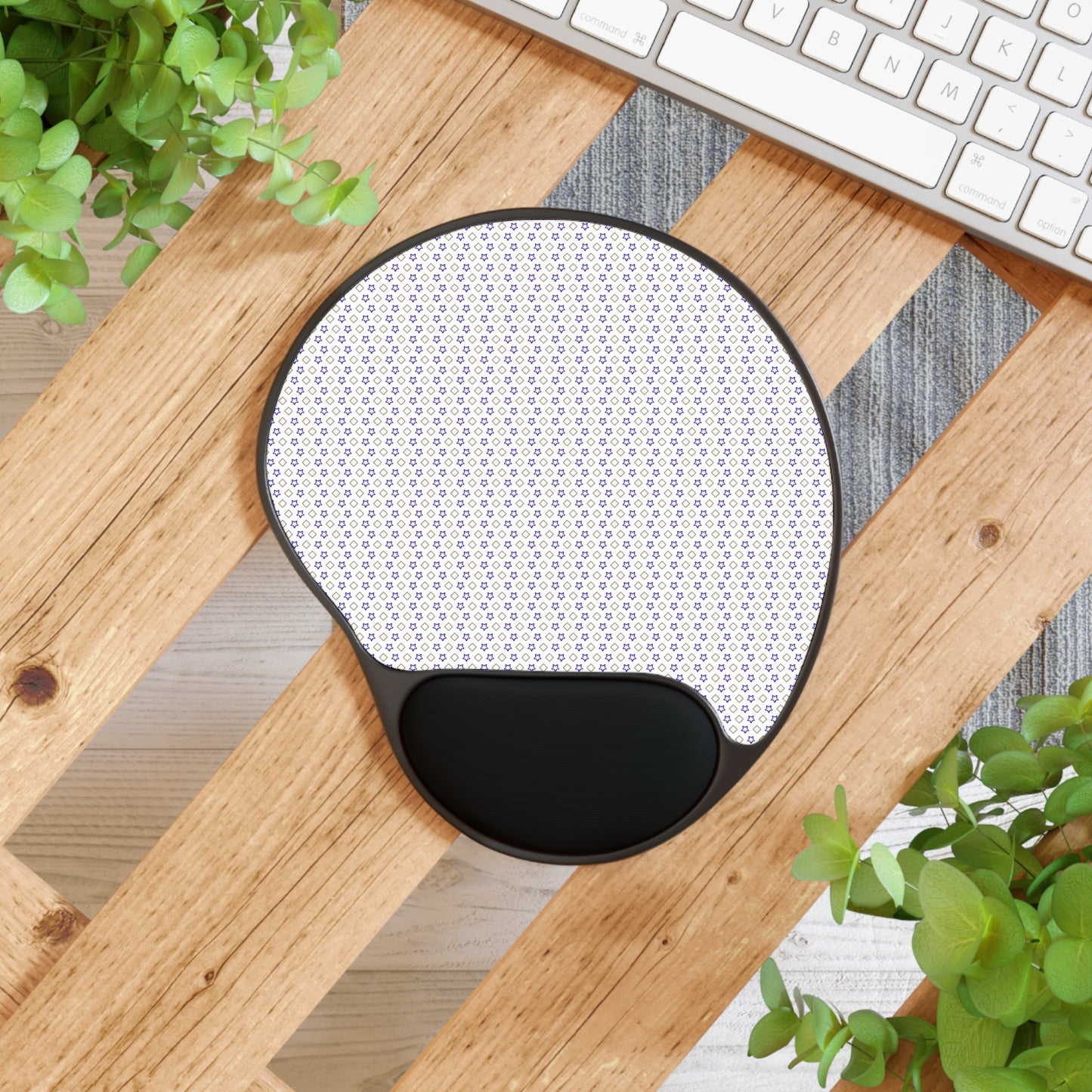 Foot-Shaped Ergonomic Memory Foam Mouse Pad with Wrist Rest