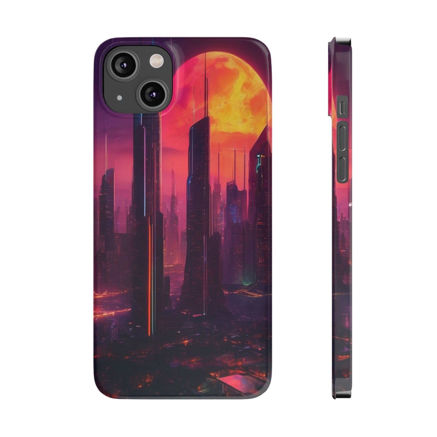 Slim Phone Case: Glossy Lexan, Impact-Resistant, Wireless Charging