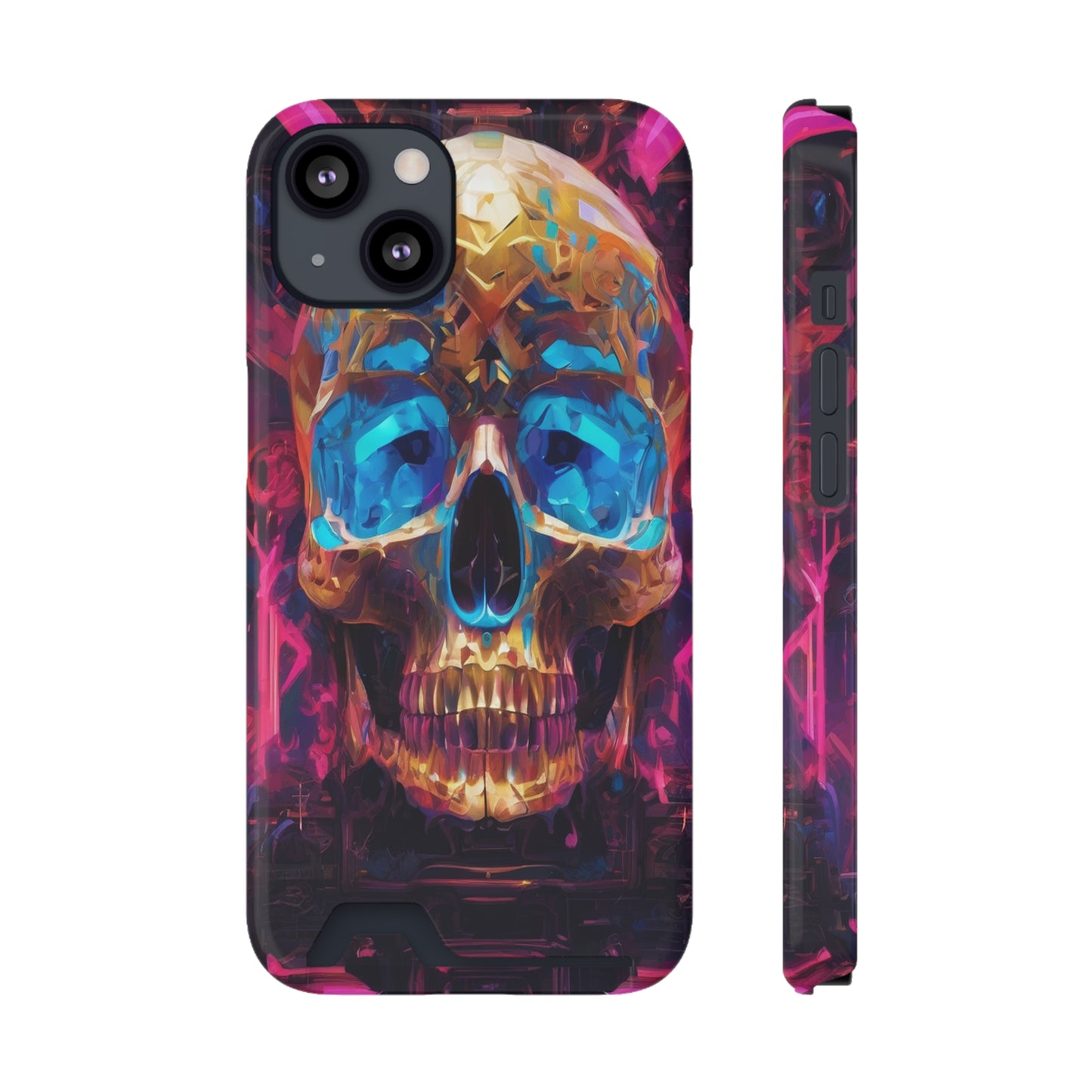 Neon Phone Case with Card Holder - MagSafe Compatible, Glossy/Matte
