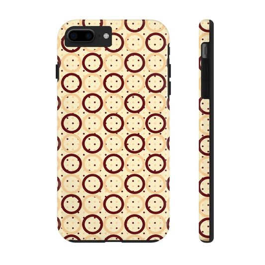 Beige Circle Dot Abstract Pattern Tough Phone Cases, Case-Mate