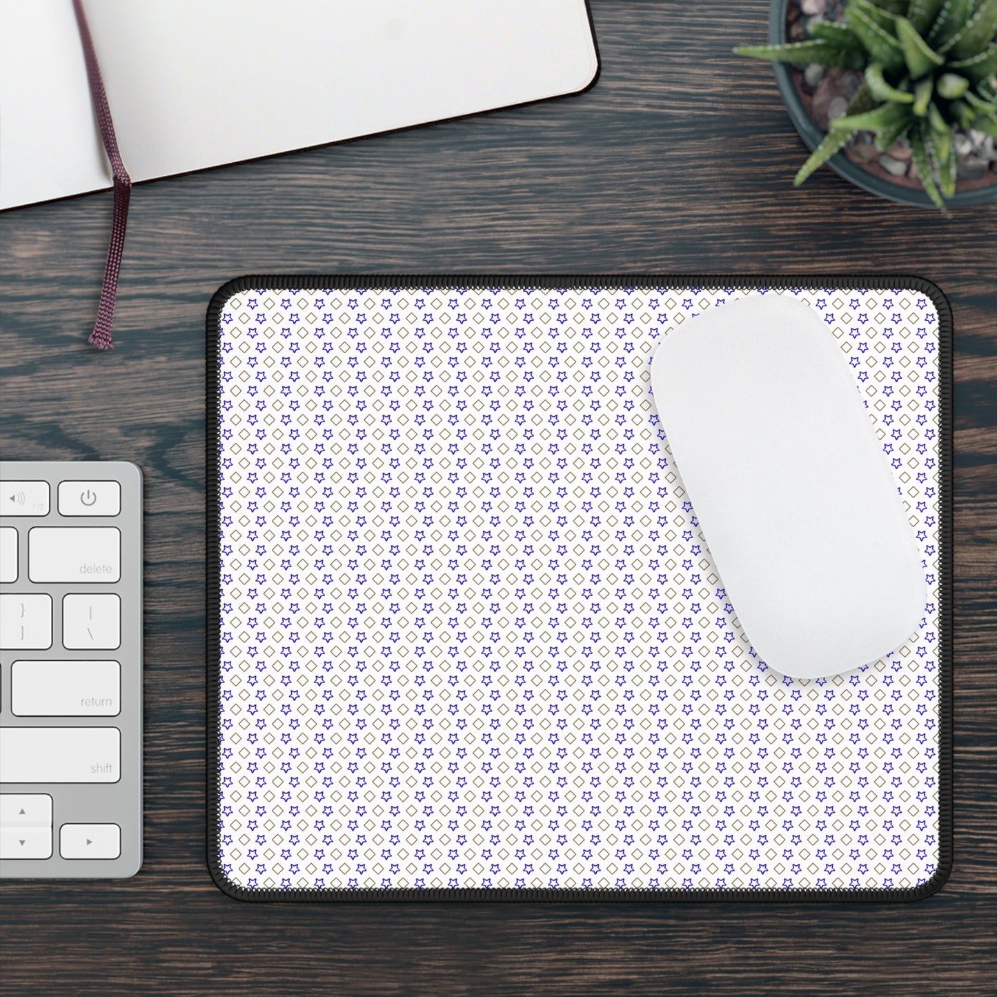 Neon Gaming Mouse Pad 9x7 Neoprene, Stitched Edges