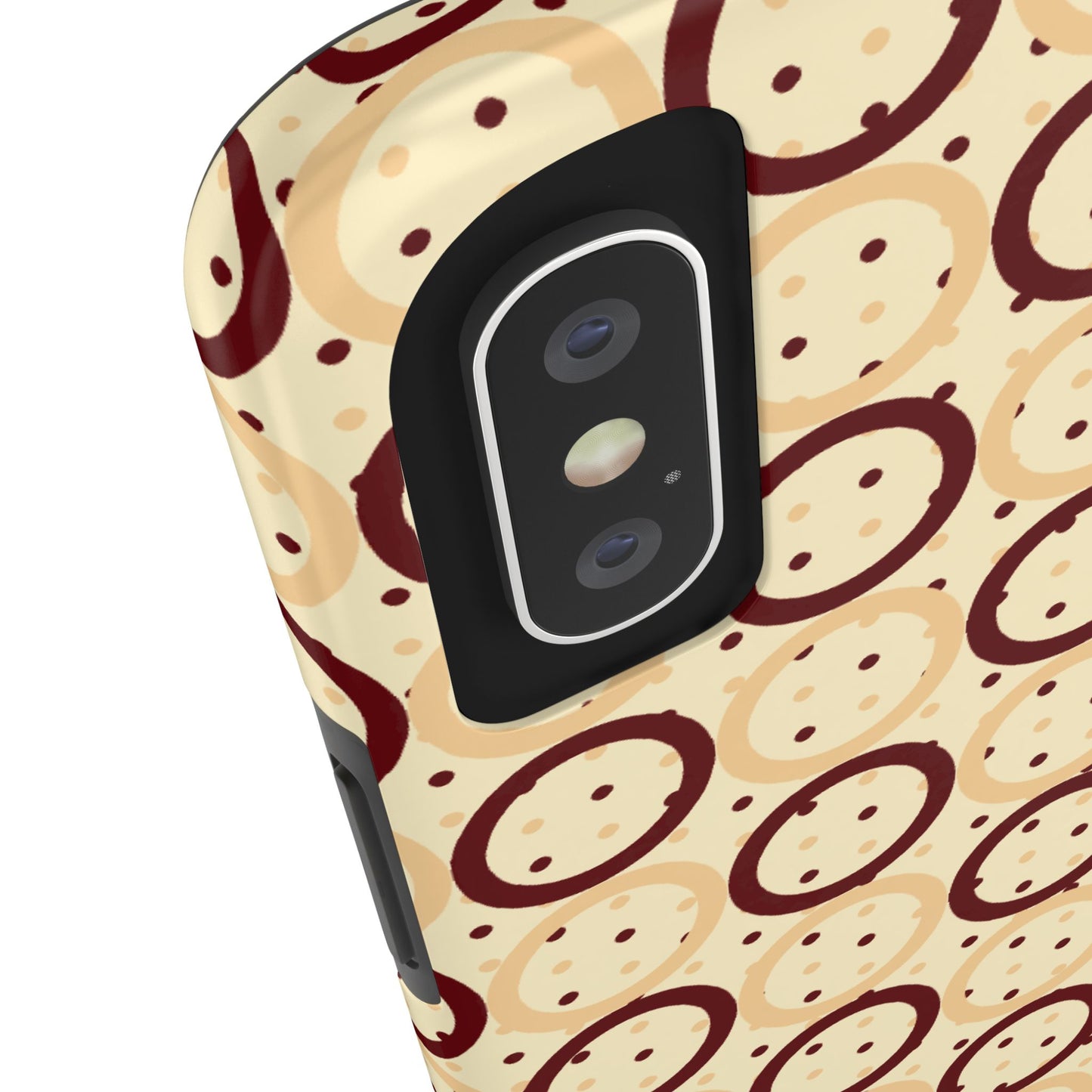 Beige Circle Dot Abstract Pattern Tough Phone Cases, Case-Mate
