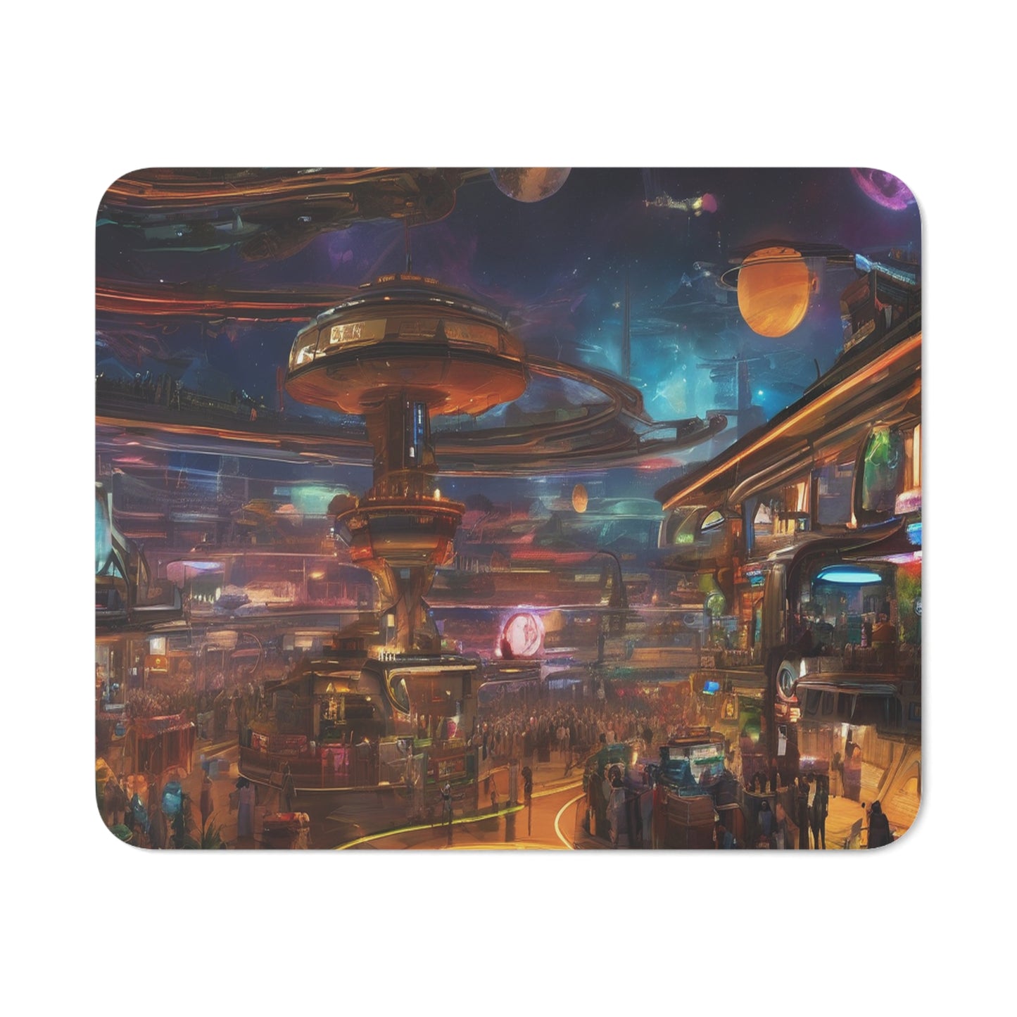 Neon Desk Mouse Pad - Custom Rectangular, One-Sided Print, 3mm Thick
