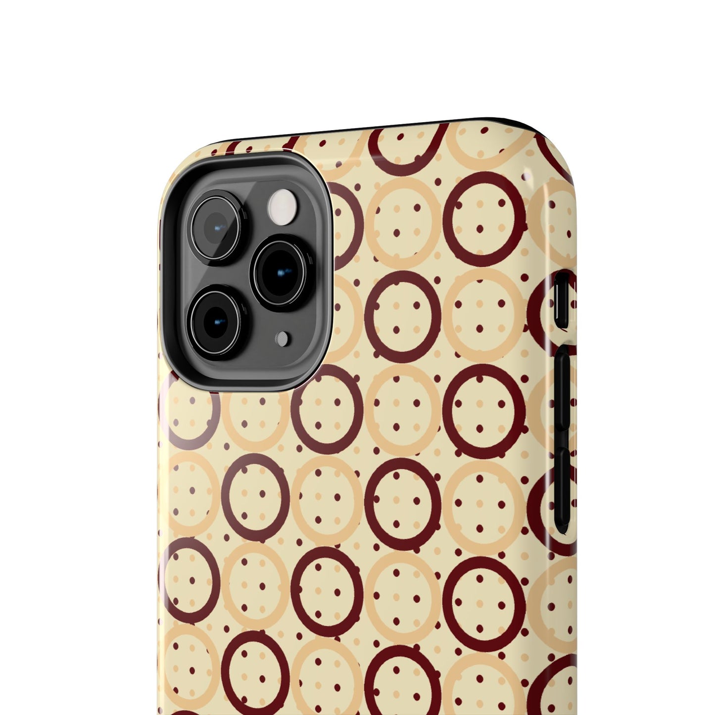 Beige Circle Dot Abstract Pattern Tough Phone Cases, Case-Mate