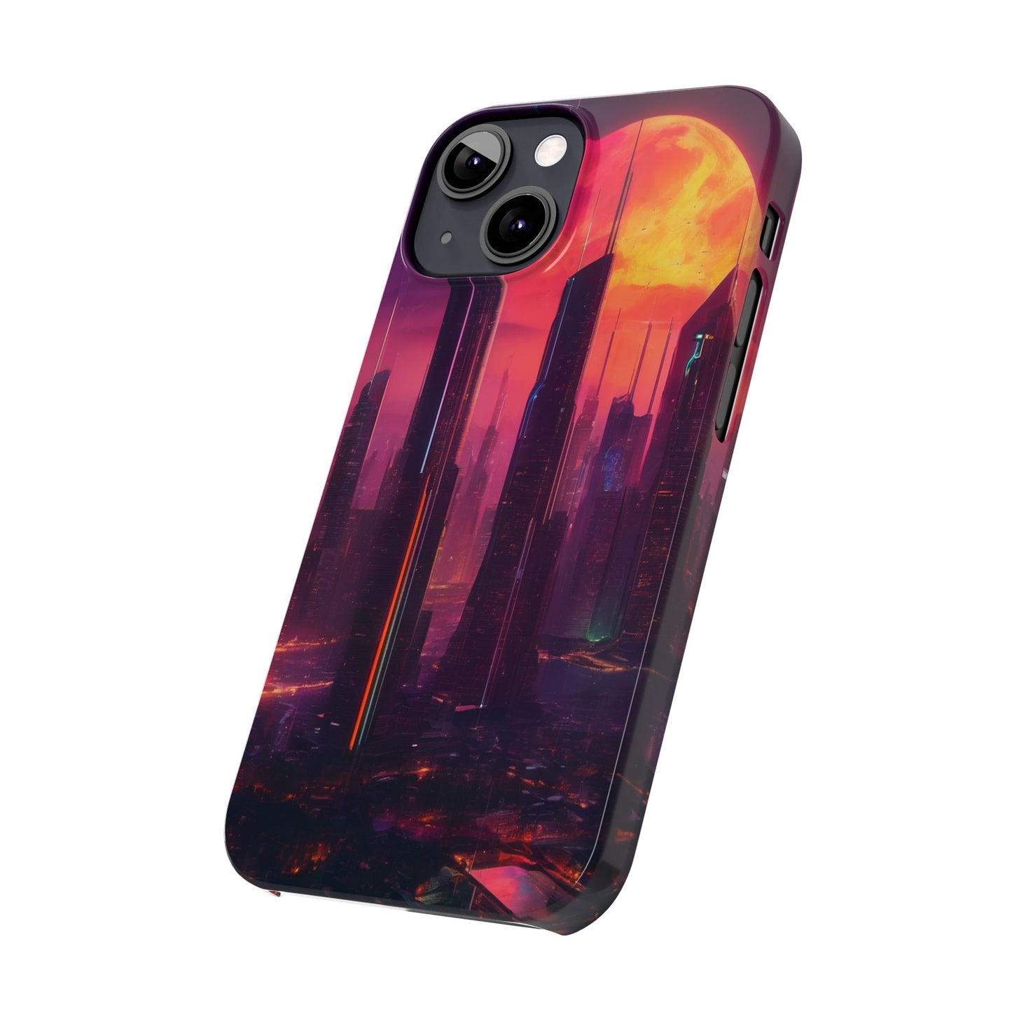 Slim Phone Case: Glossy Lexan, Impact-Resistant, Wireless Charging