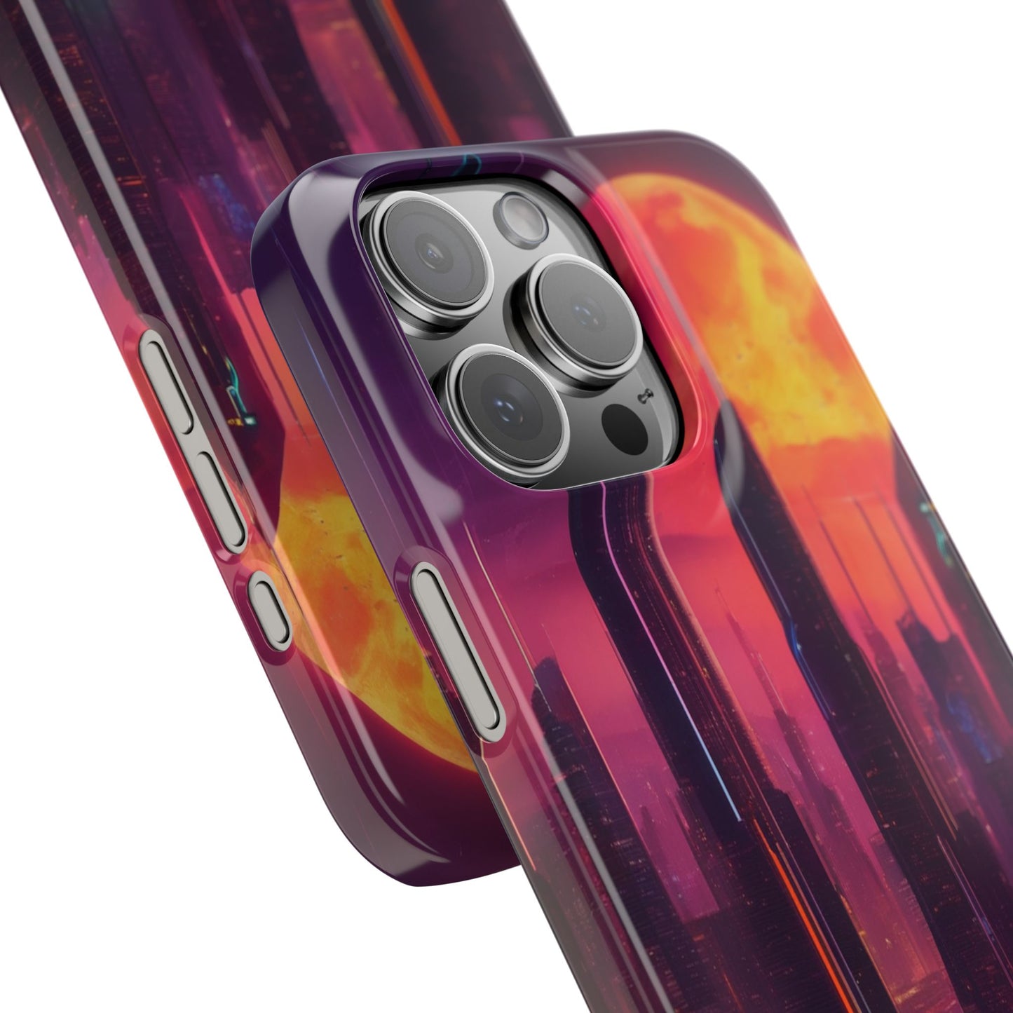 Slim Phone Case: Glossy Lexan, Impact-Resistant, Wireless Charging
