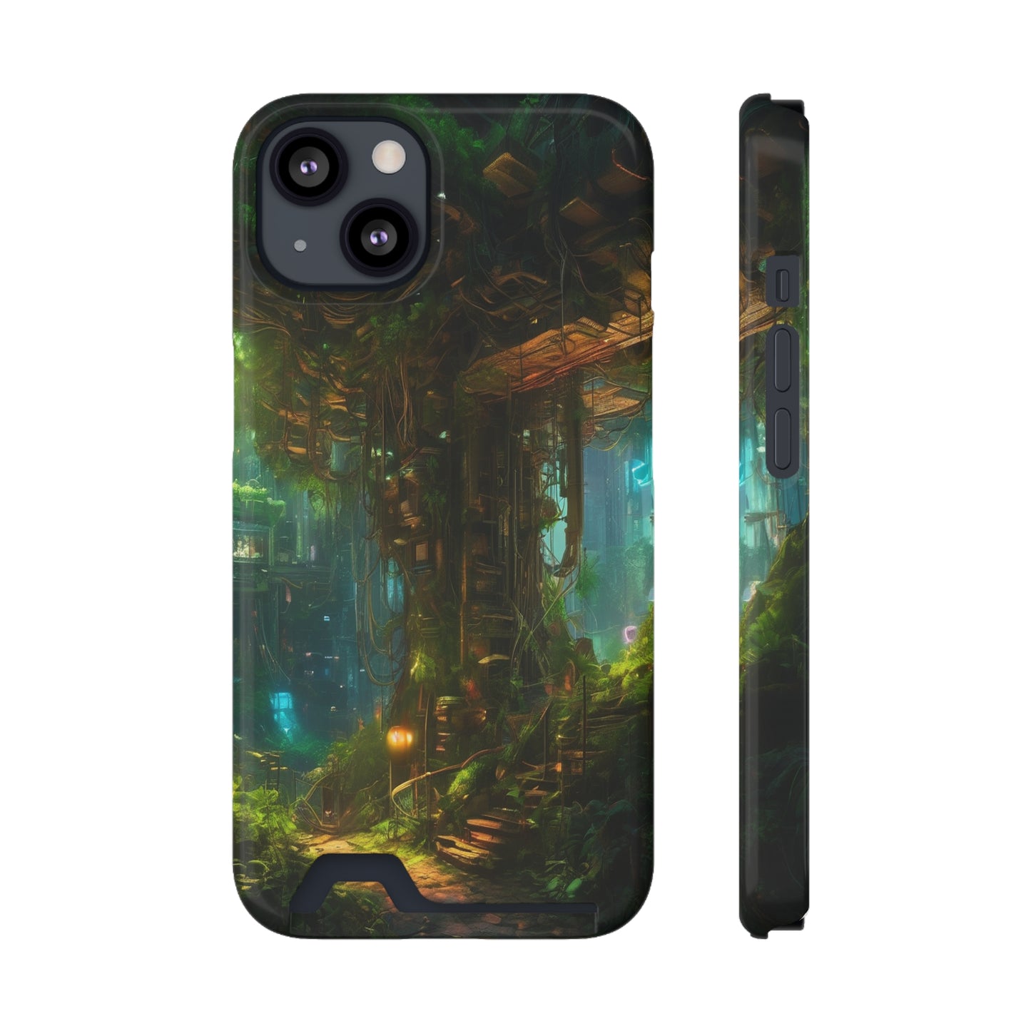 Neon Phone Case with Card Holder Glossy/Matte Polycarbonate, MagSafe
