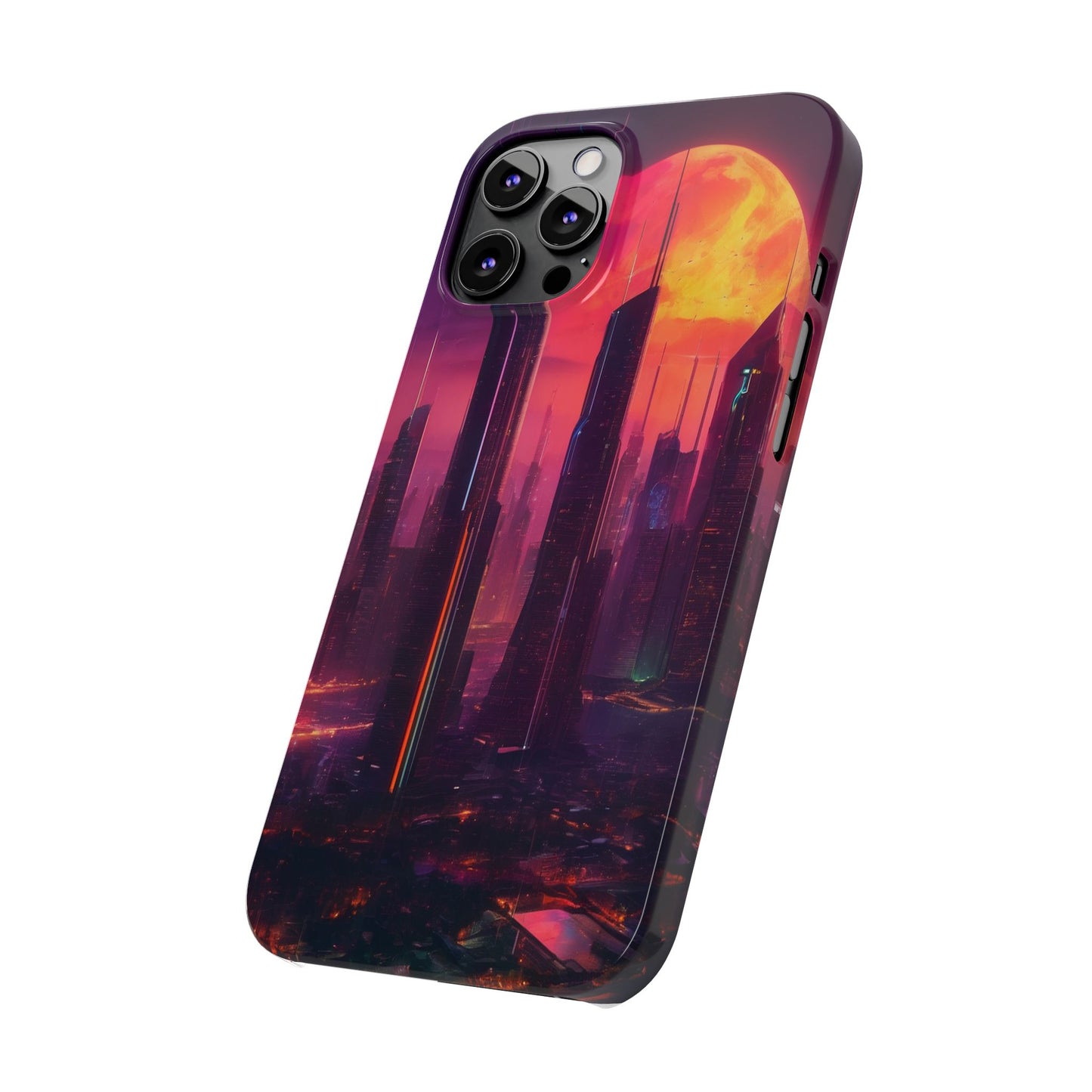Slim Phone Case: Glossy Lexan, Impact-Resistant, Wireless Charging