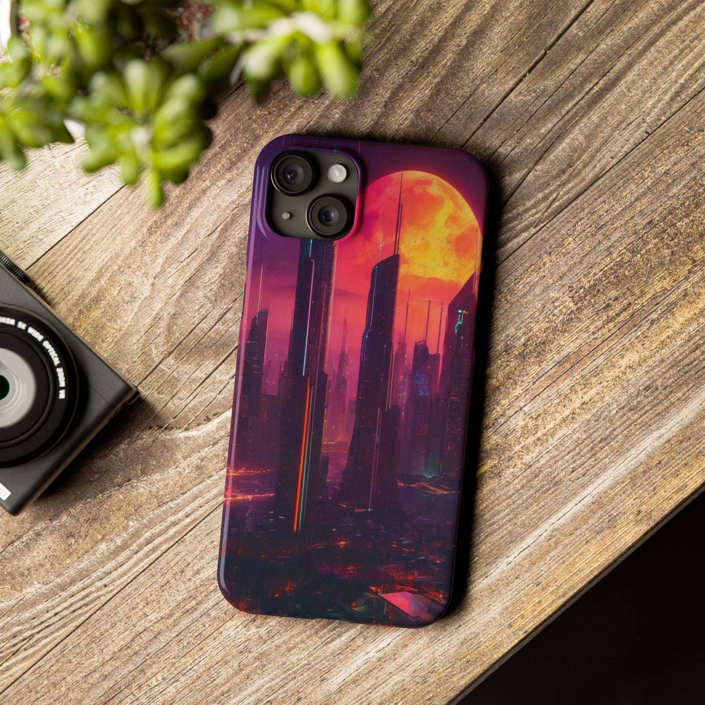 Slim Phone Case: Glossy Lexan, Impact-Resistant, Wireless Charging