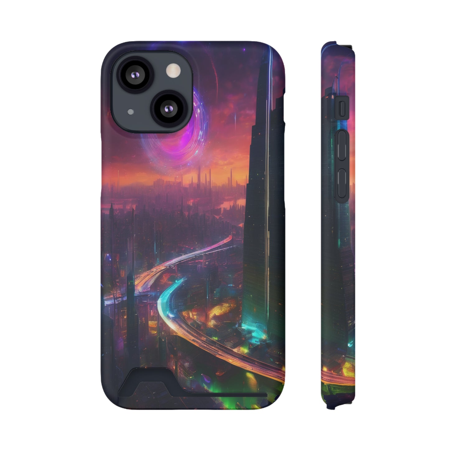Neon Card Holder Phone Case - MagSafe, iPhone 13 & Galaxy S21/22