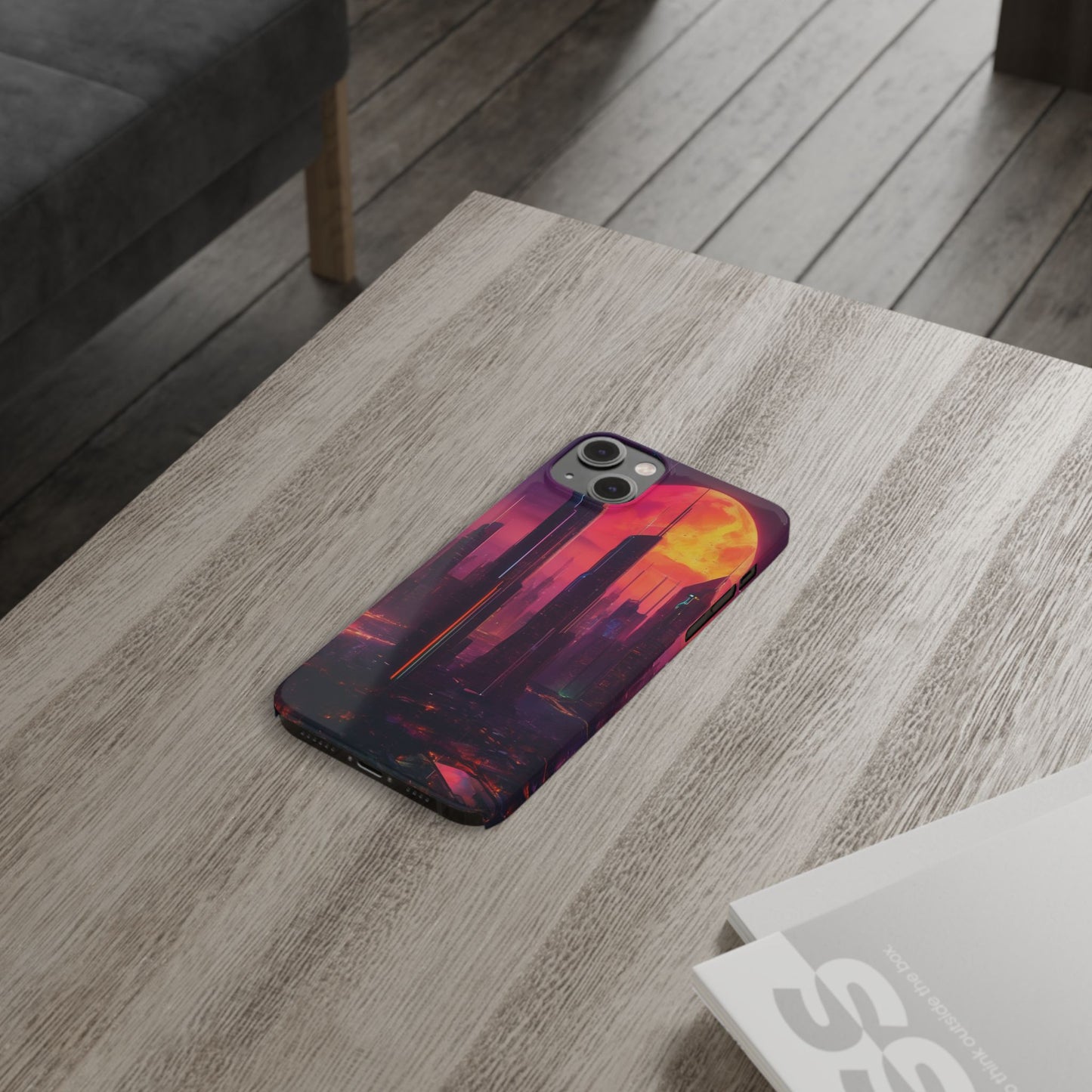 Slim Phone Case: Glossy Lexan, Impact-Resistant, Wireless Charging