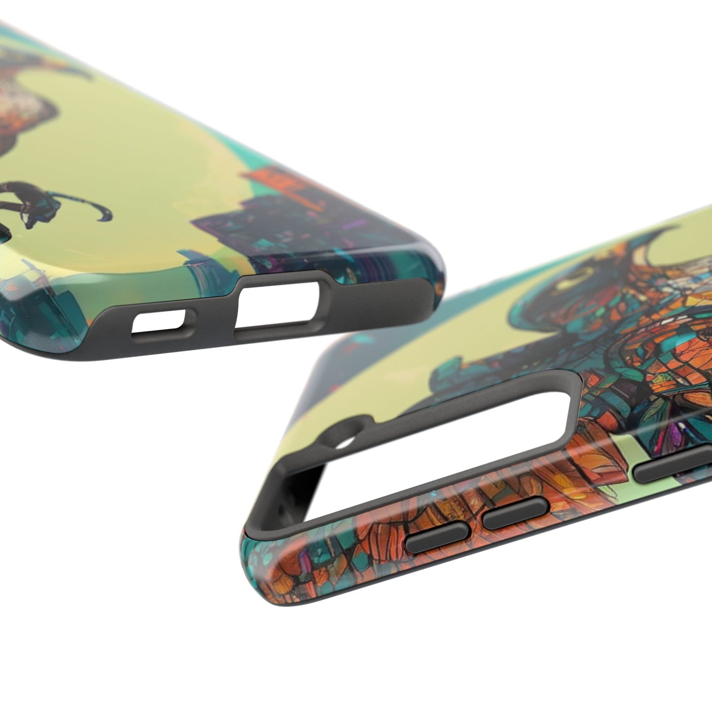Neon Tough Phone Case - Impact-Resistant, Glossy Finish