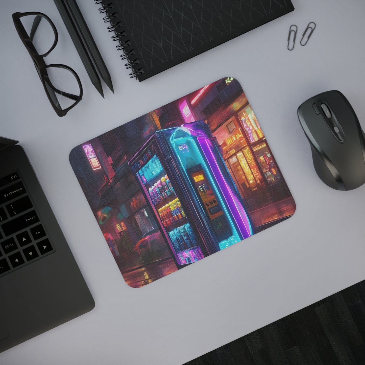 Neon Desk Mouse Pad - Customizable, 3mm Thick, Rubber Base