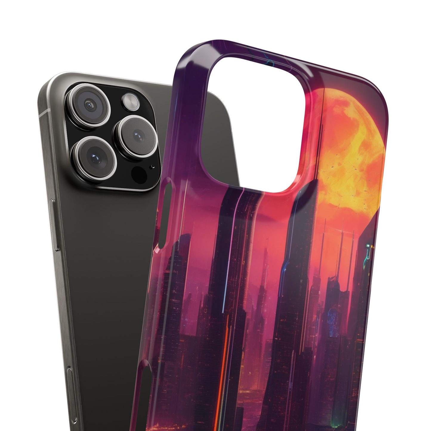 Slim Phone Case: Glossy Lexan, Impact-Resistant, Wireless Charging