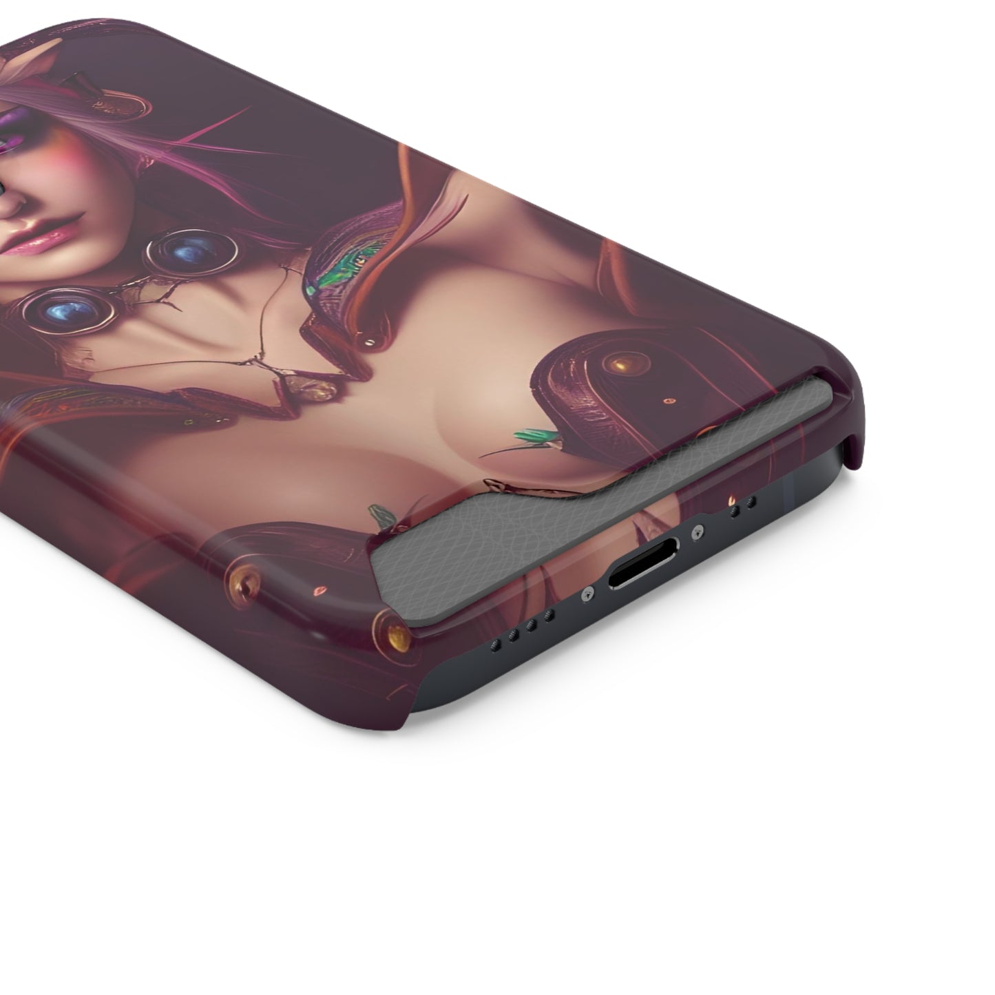 Phone Case with Card Holder - Polycarbonate, Glossy or Matte