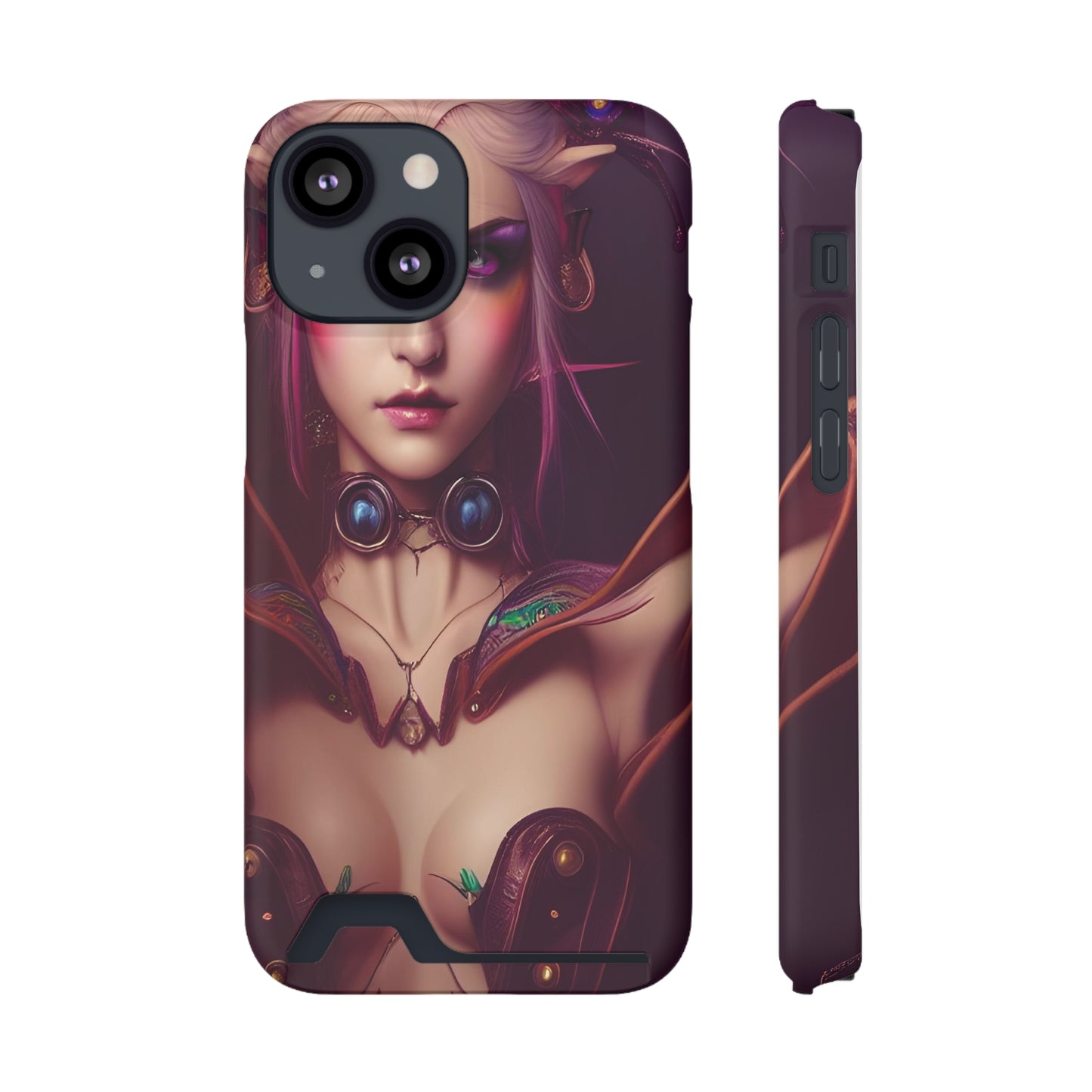 Phone Case with Card Holder - Polycarbonate, Glossy or Matte