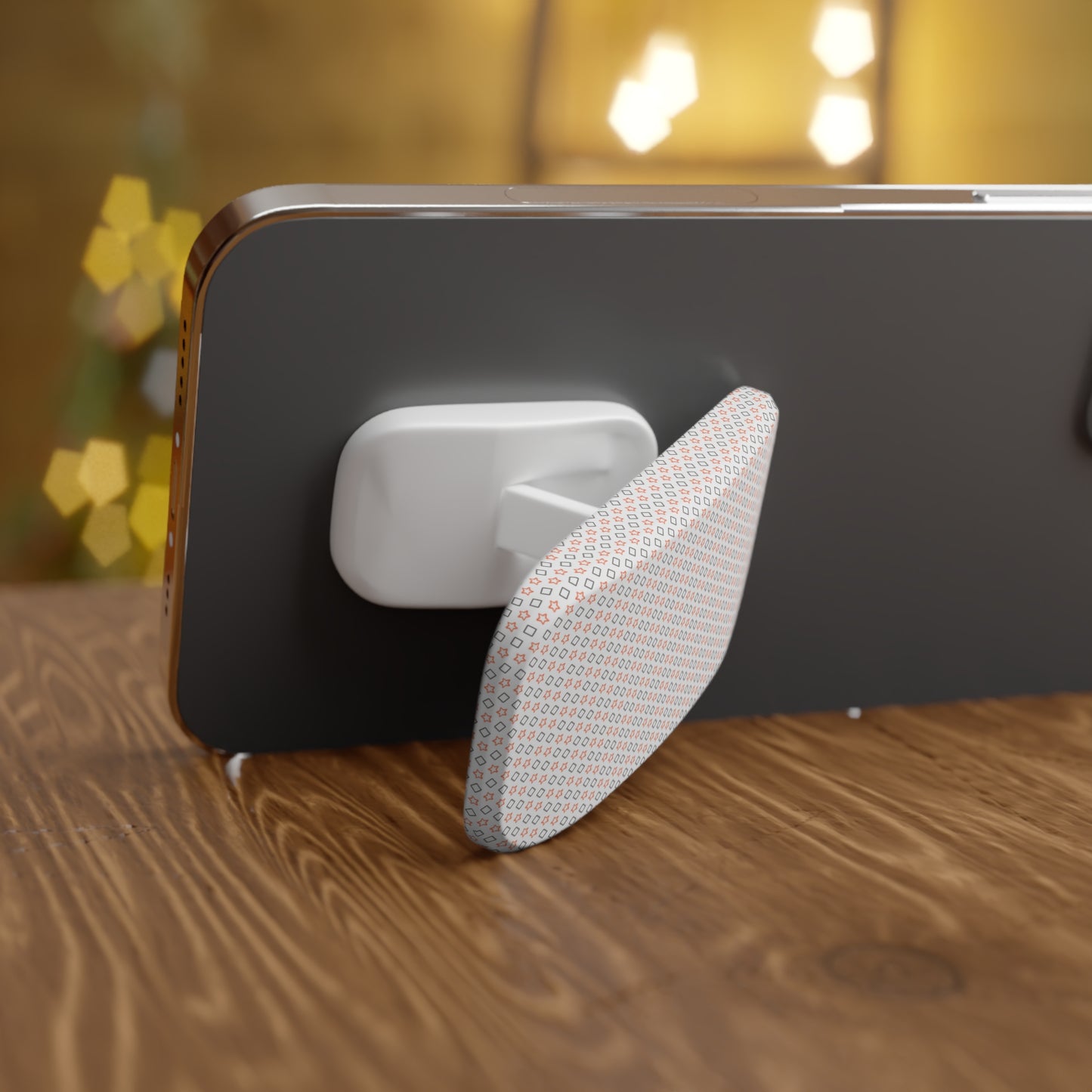 Phone Click-On Grip: Adhesive Phone Holder & Kickstand