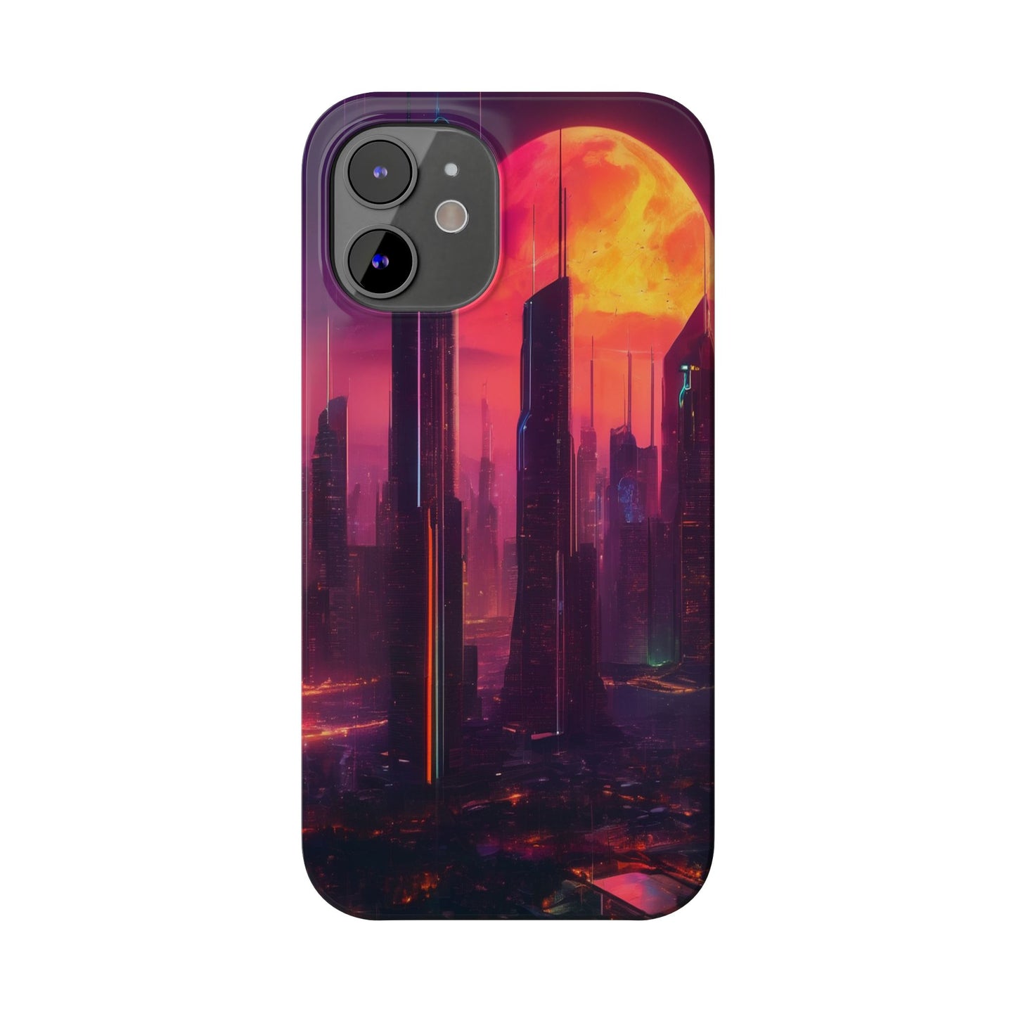 Slim Phone Case: Glossy Lexan, Impact-Resistant, Wireless Charging
