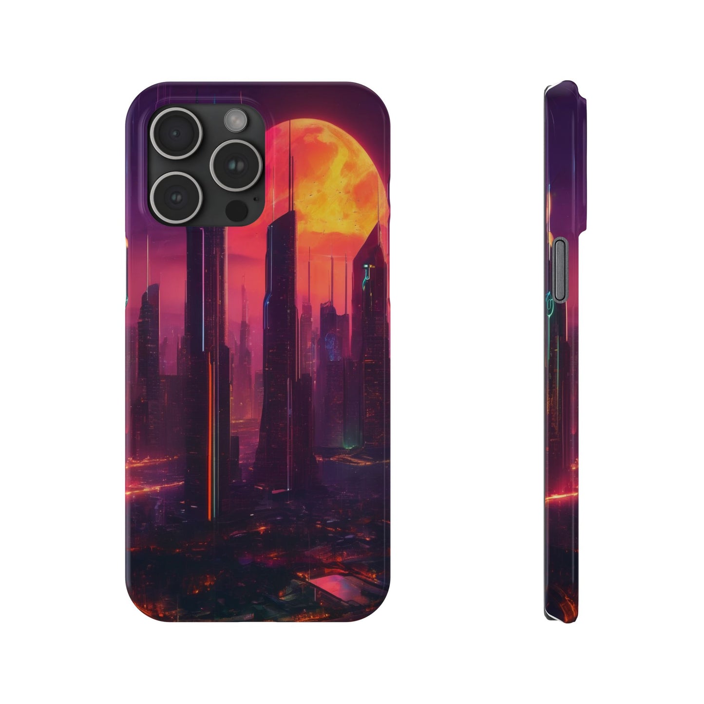 Slim Phone Case: Glossy Lexan, Impact-Resistant, Wireless Charging