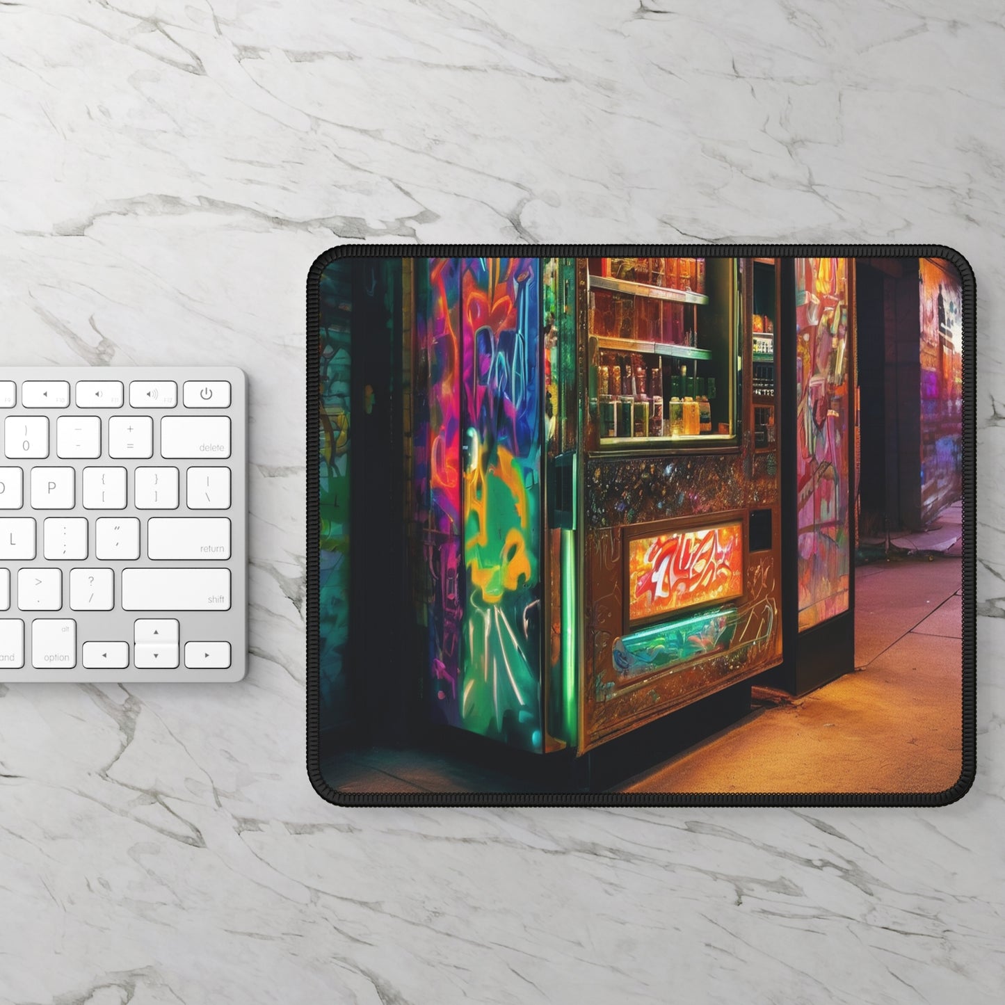 Gaming Mouse Pad 9x7 Custom Neoprene with Stitched Edges
