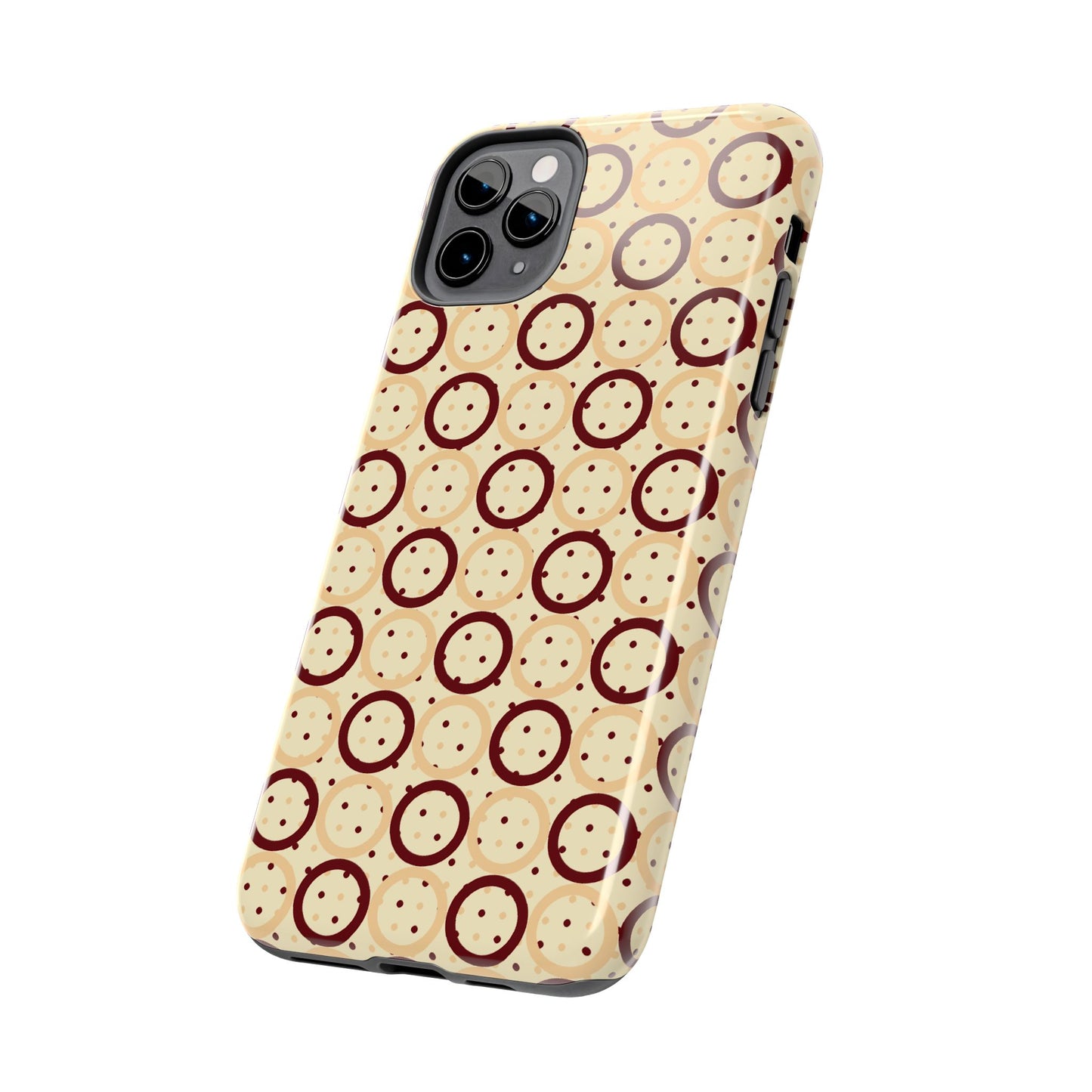 Beige Circle Dot Abstract Pattern Tough Phone Cases, Case-Mate