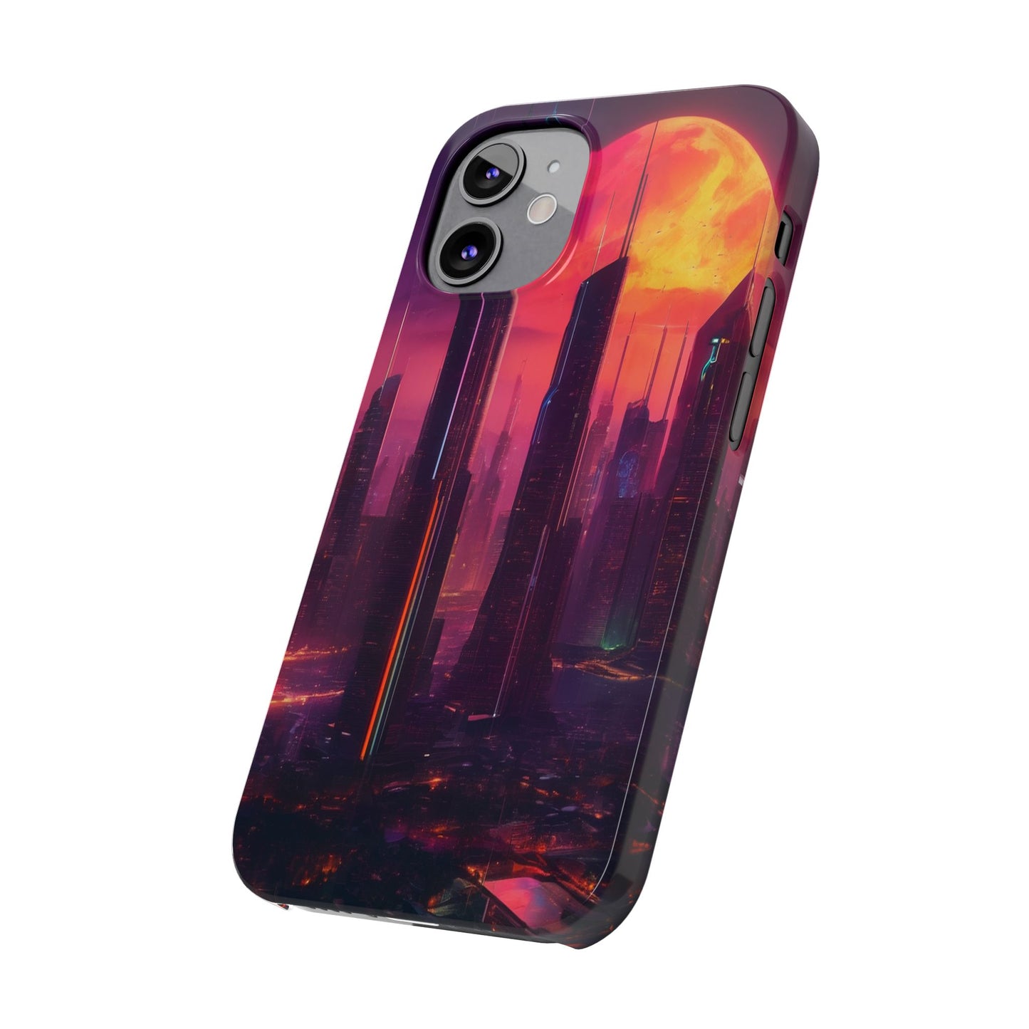 Slim Phone Case: Glossy Lexan, Impact-Resistant, Wireless Charging