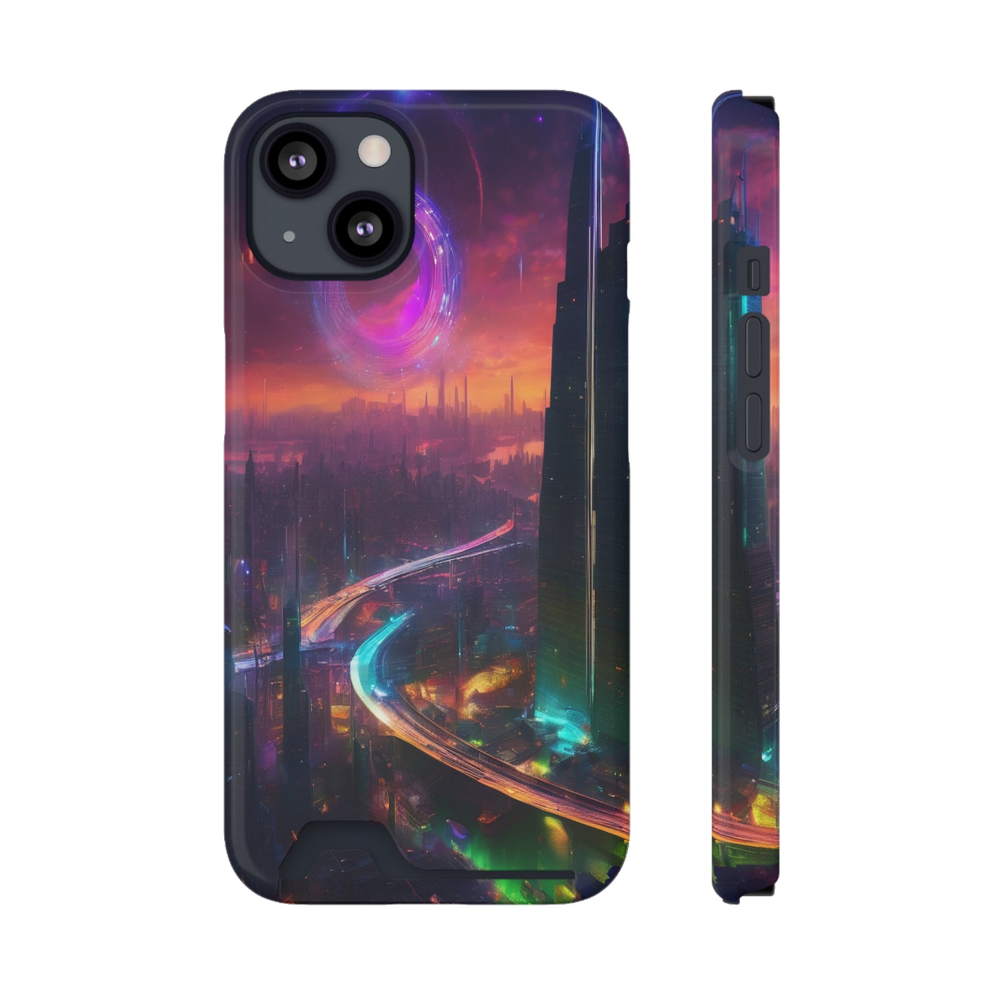 Neon Card Holder Phone Case - MagSafe, iPhone 13 & Galaxy S21/22