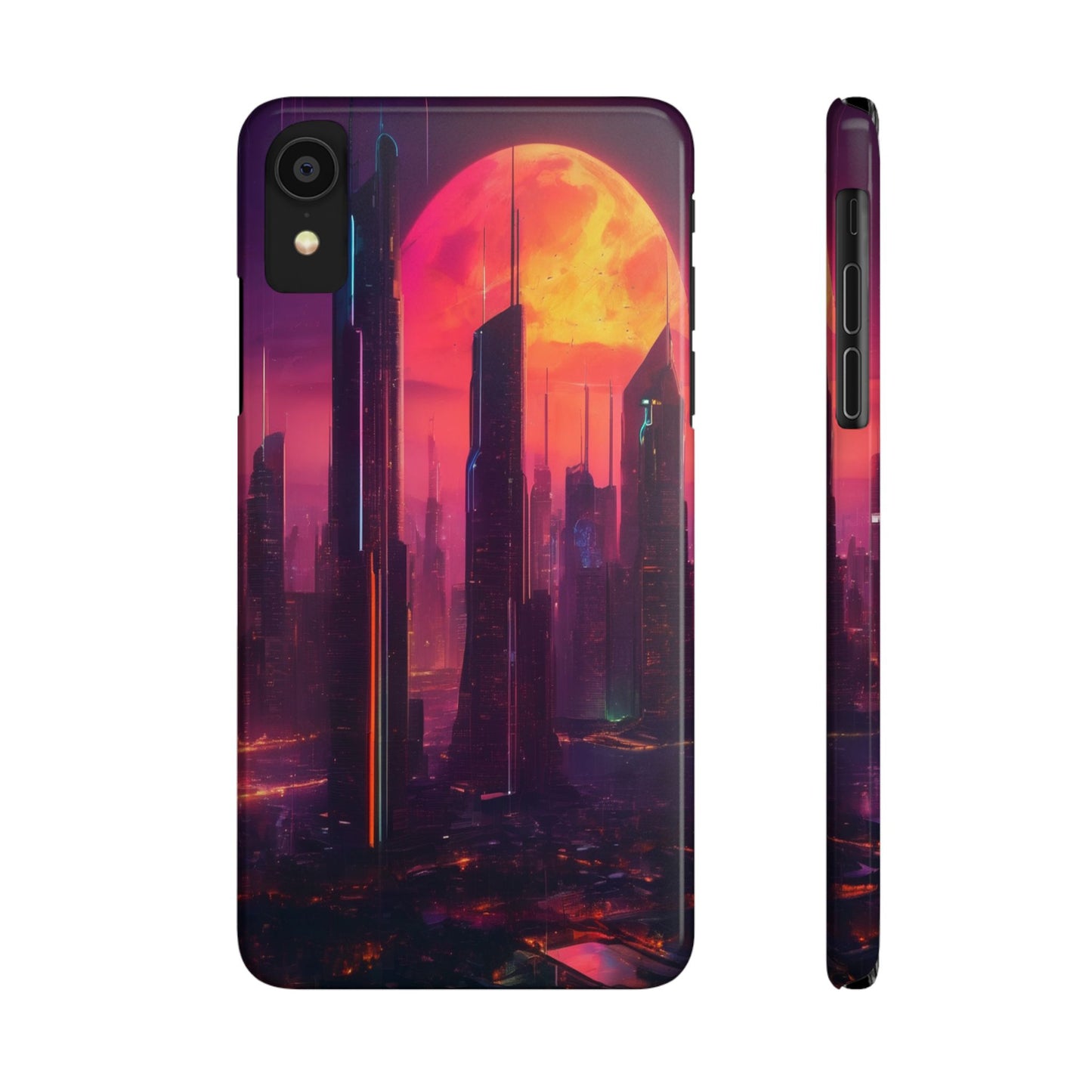 Slim Phone Case: Glossy Lexan, Impact-Resistant, Wireless Charging